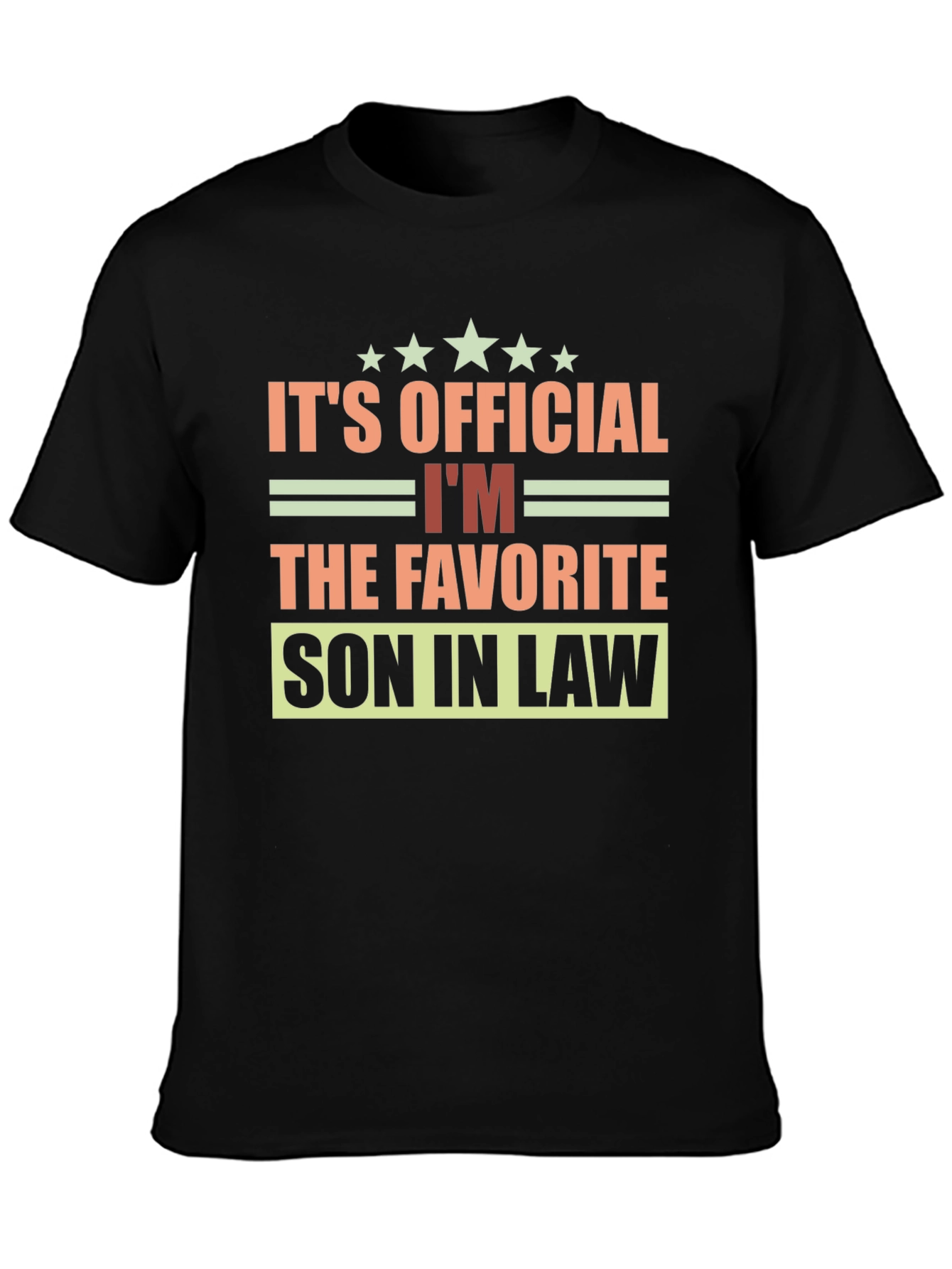 Black Favorite Son-in-Law T-Shirt view 3