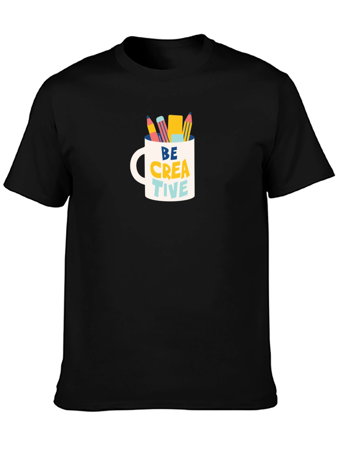 Black Be Creative Mug Graphic T-Shirt - Artist Inspiration view 3