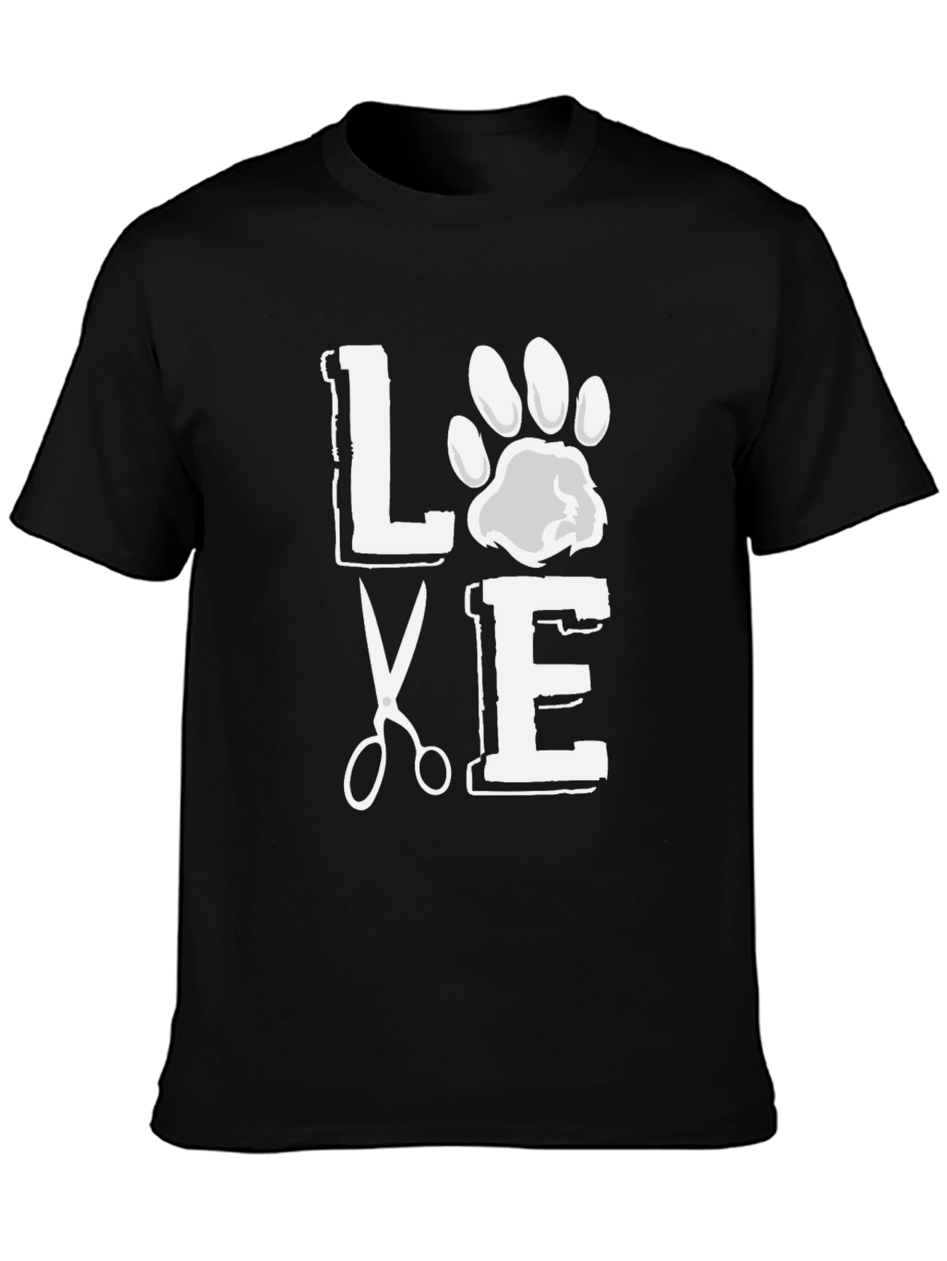 Black Love Grooming Black Graphic T-Shirt view 3
