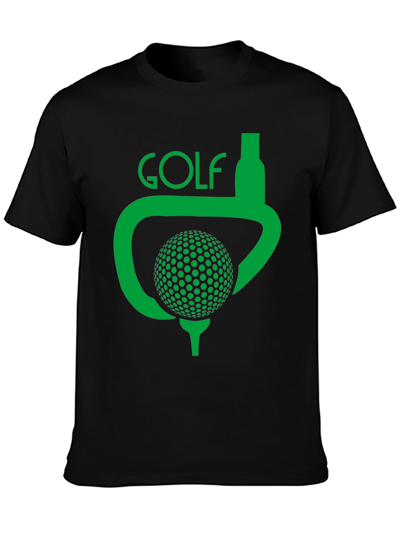 Black Golf Tee T-Shirt view 3