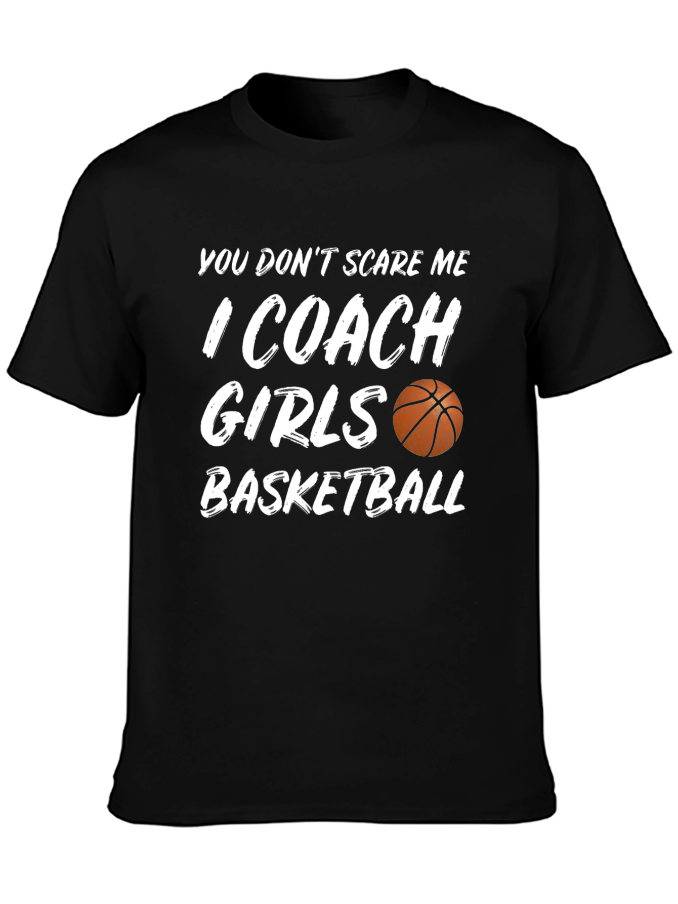 Black Basketball Coach Girls T-Shirt view 3