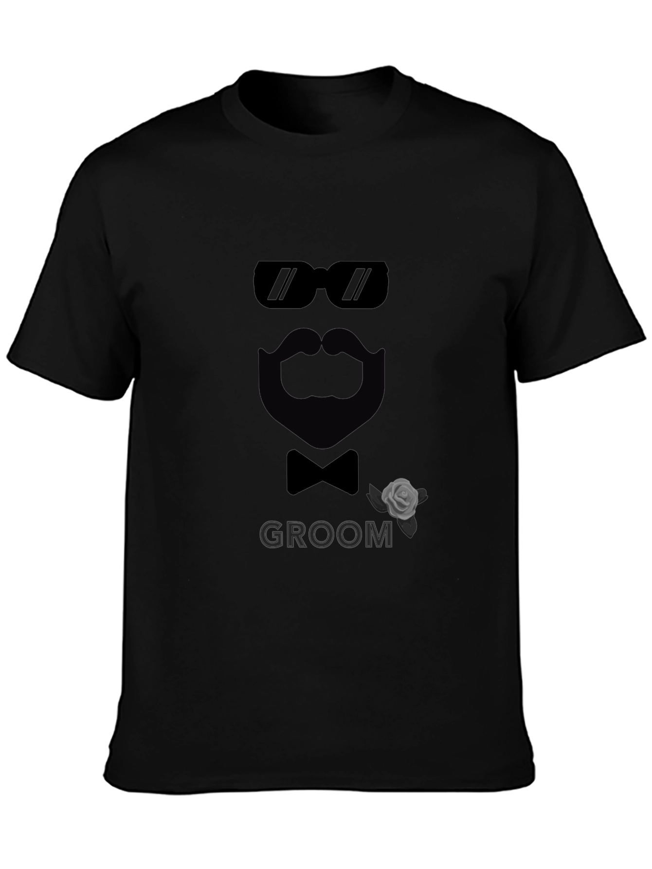 Black Groom Graphic T-Shirt - Stylish Wedding Apparel view 3