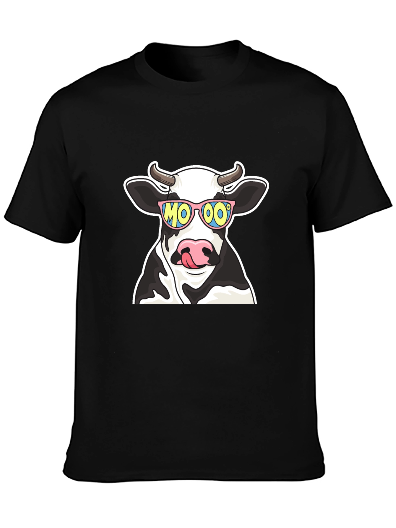 Cool Cow MOOO T-Shirt - Black Cotton Tee - 3