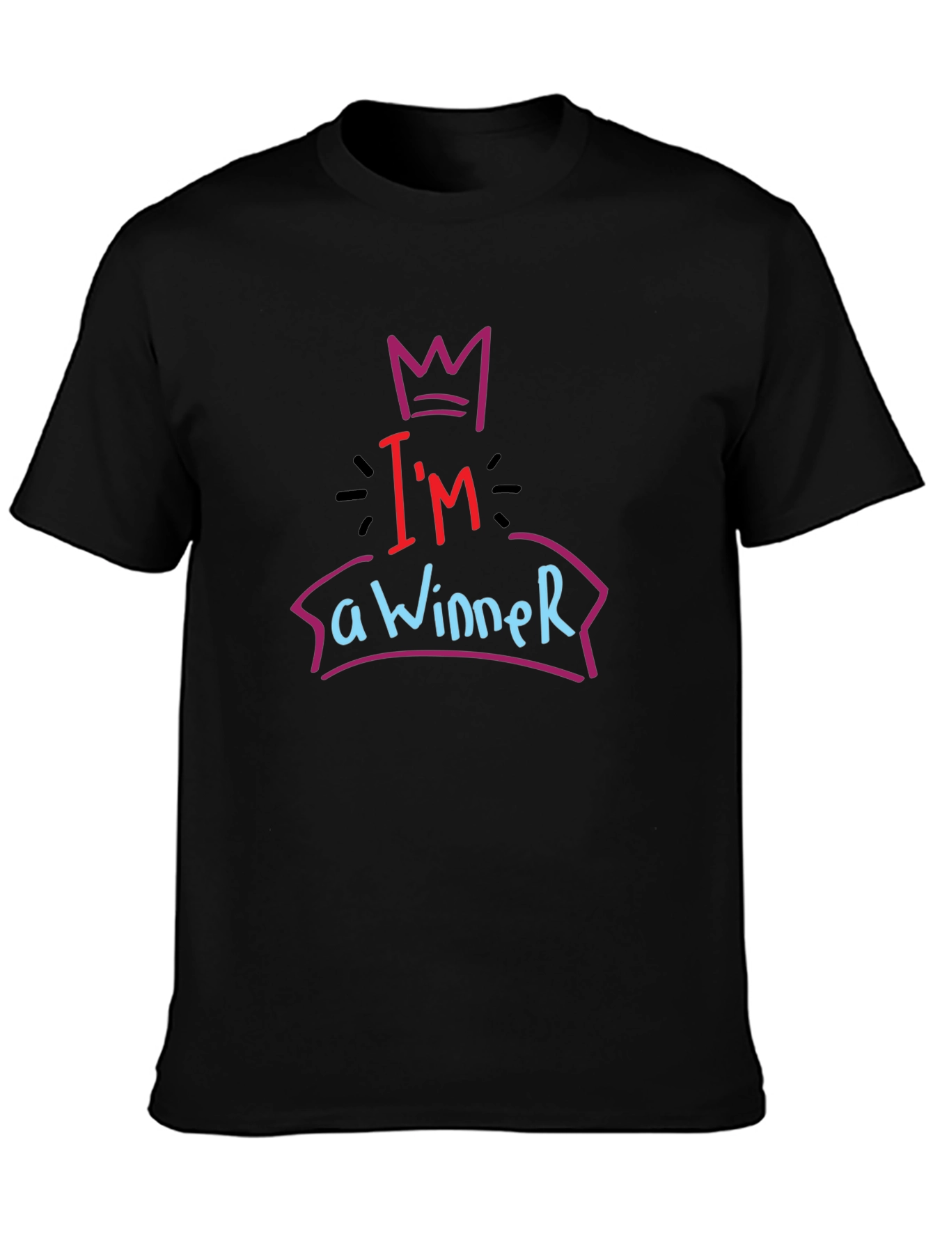 Black I'm a Winner Graphic Tee - Black T-Shirt view 3