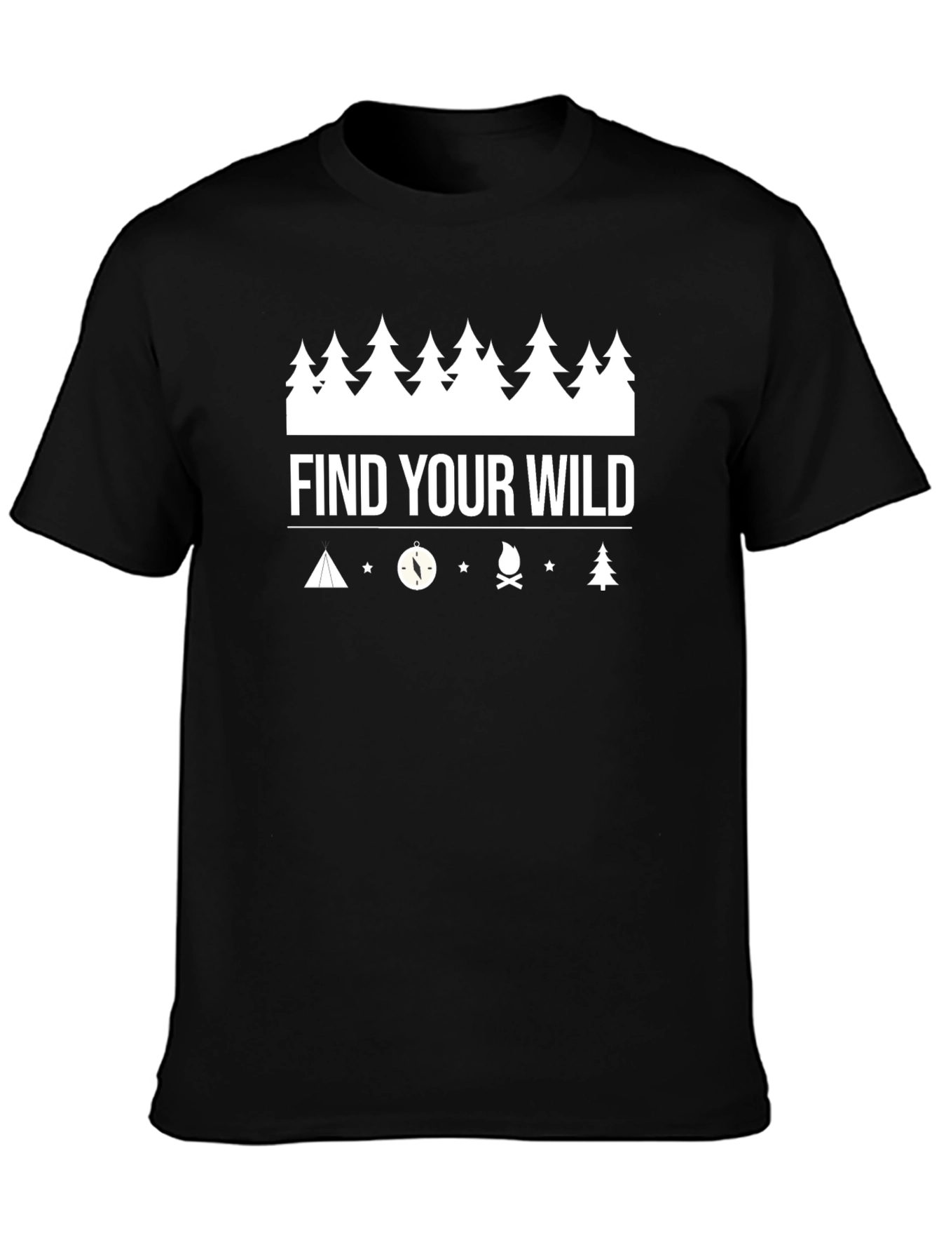 Black Find Your Wild Black Graphic Tee view 3