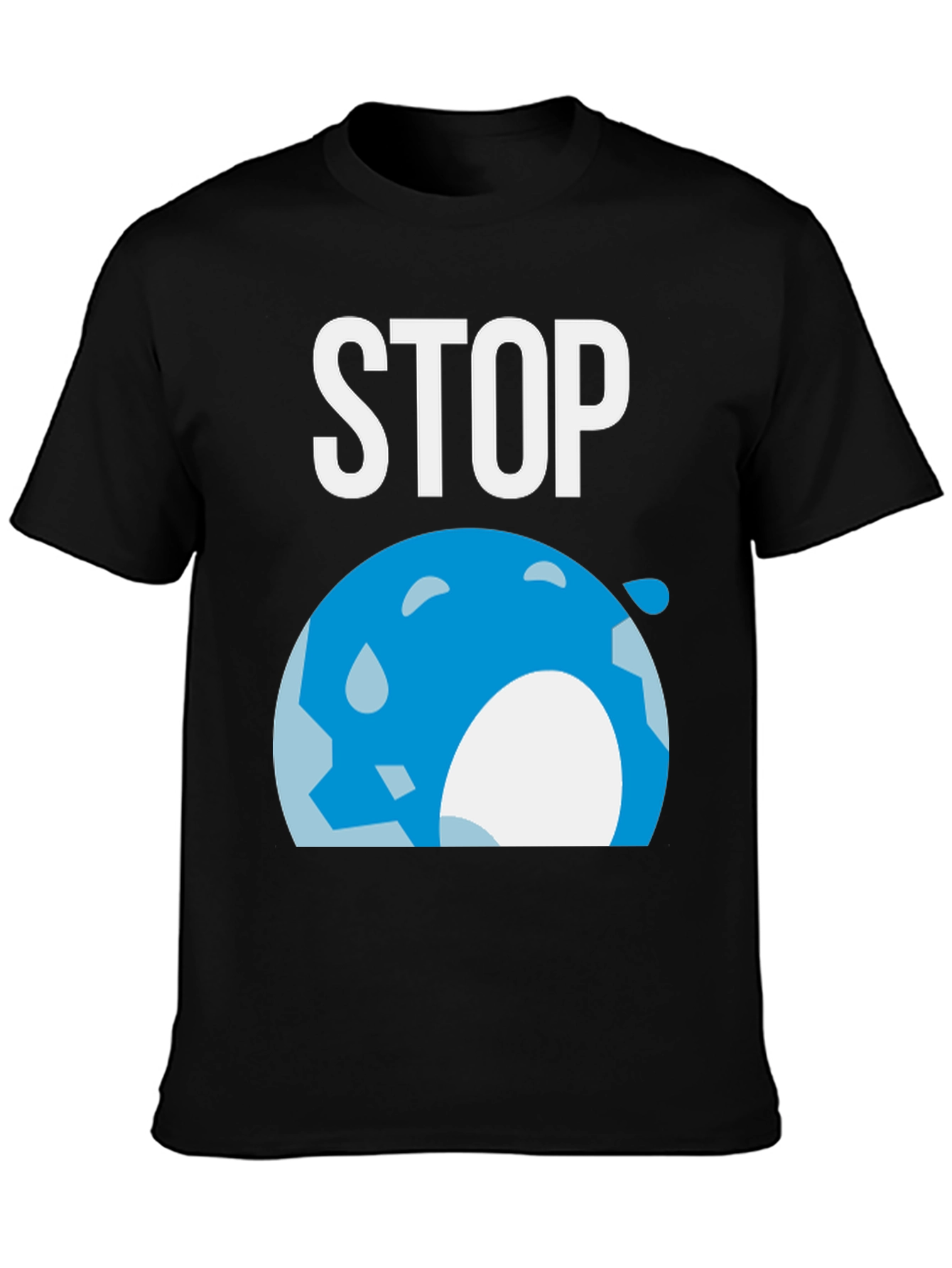 Black Stop Global Warming Graphic T-Shirt view 3