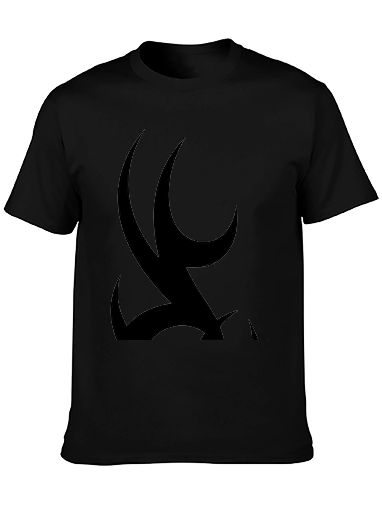 Black Abstract Black Graphic Print Tee view 3
