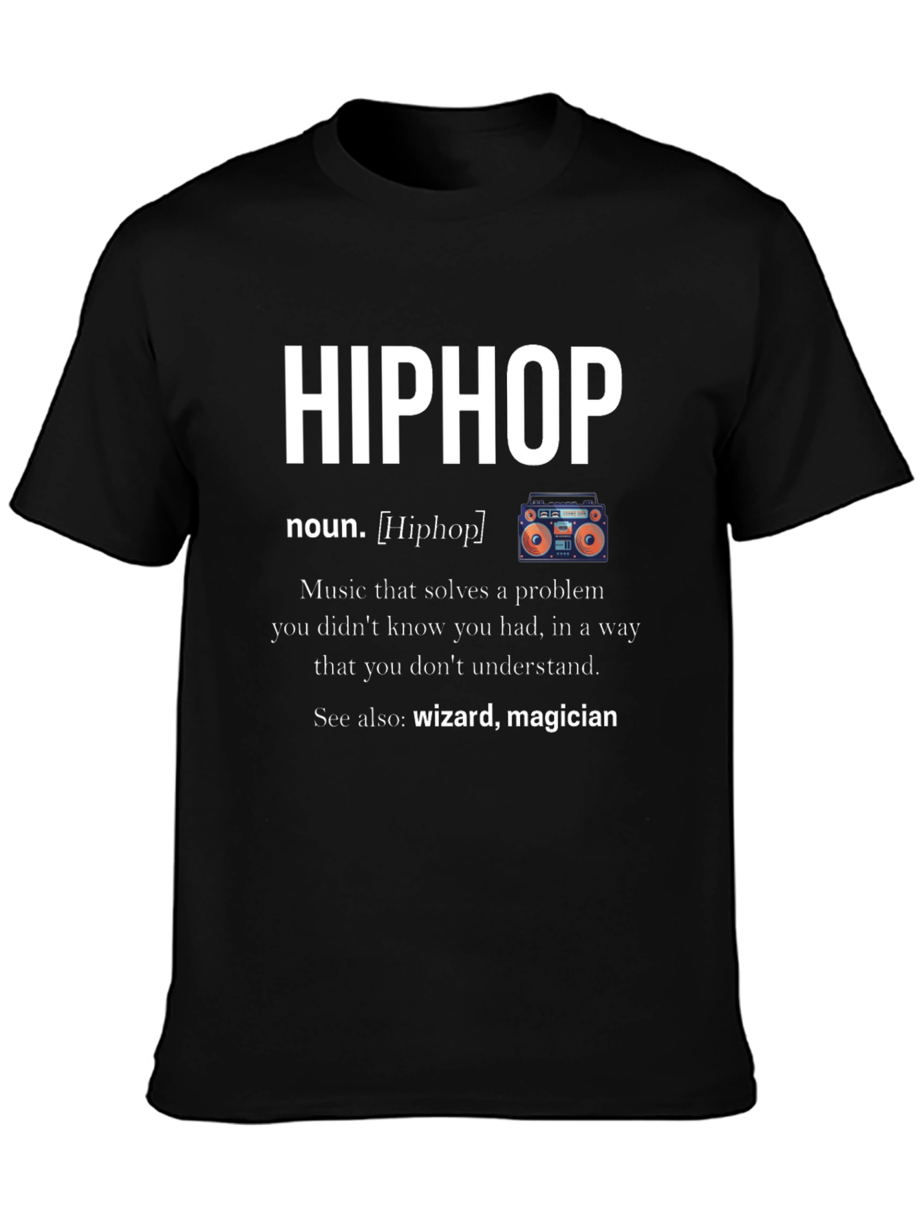 Black Hiphop Definition Black T-Shirt view 3