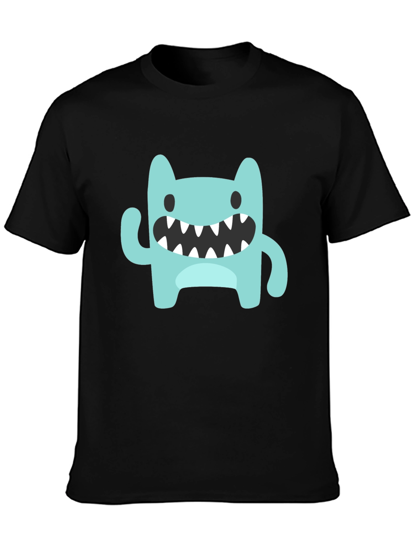 Black Monster Graphic Black Tee | Fun Casual Wear view 3