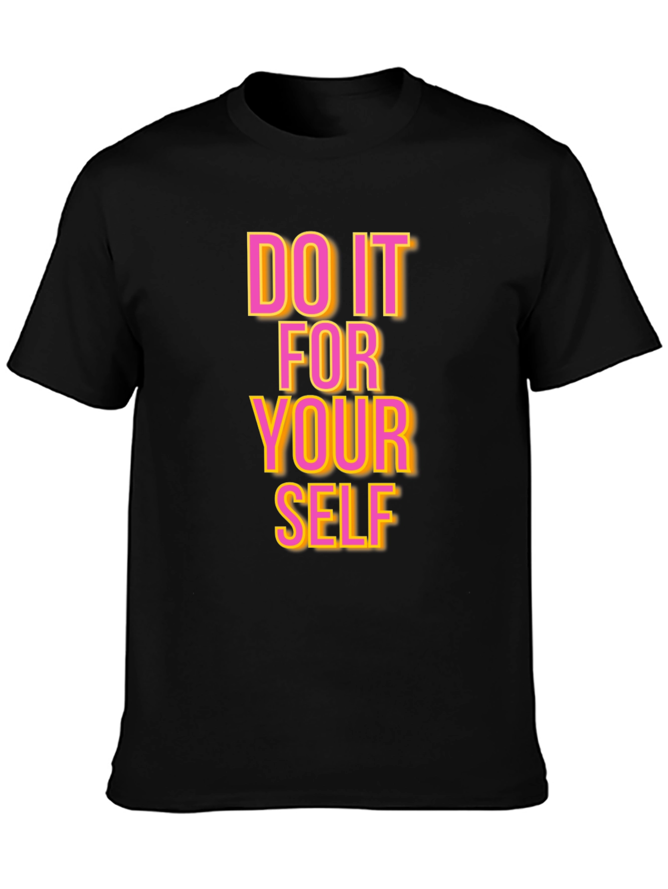 Black Motivational Graphic Tee: Do It For Yourself T-Shirt view 3