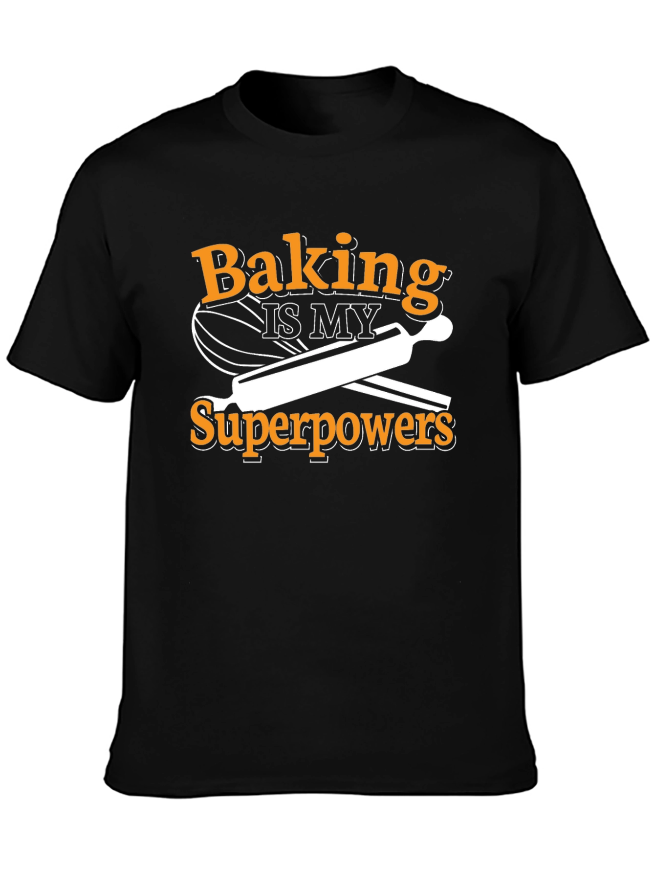 Black Baking Superpower T-Shirt - Black Cotton view 3