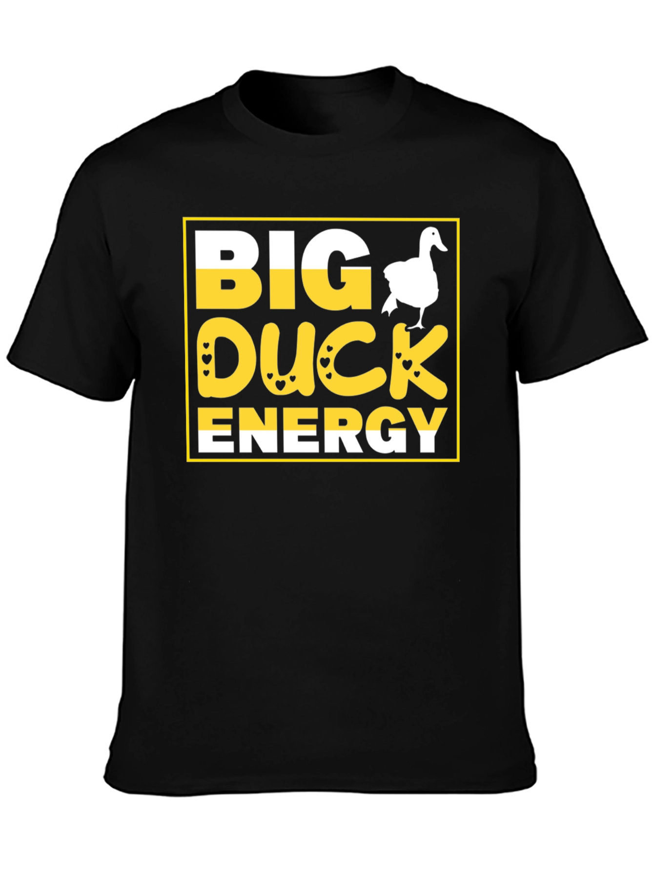 Black Big Duck Energy T-Shirt view 3