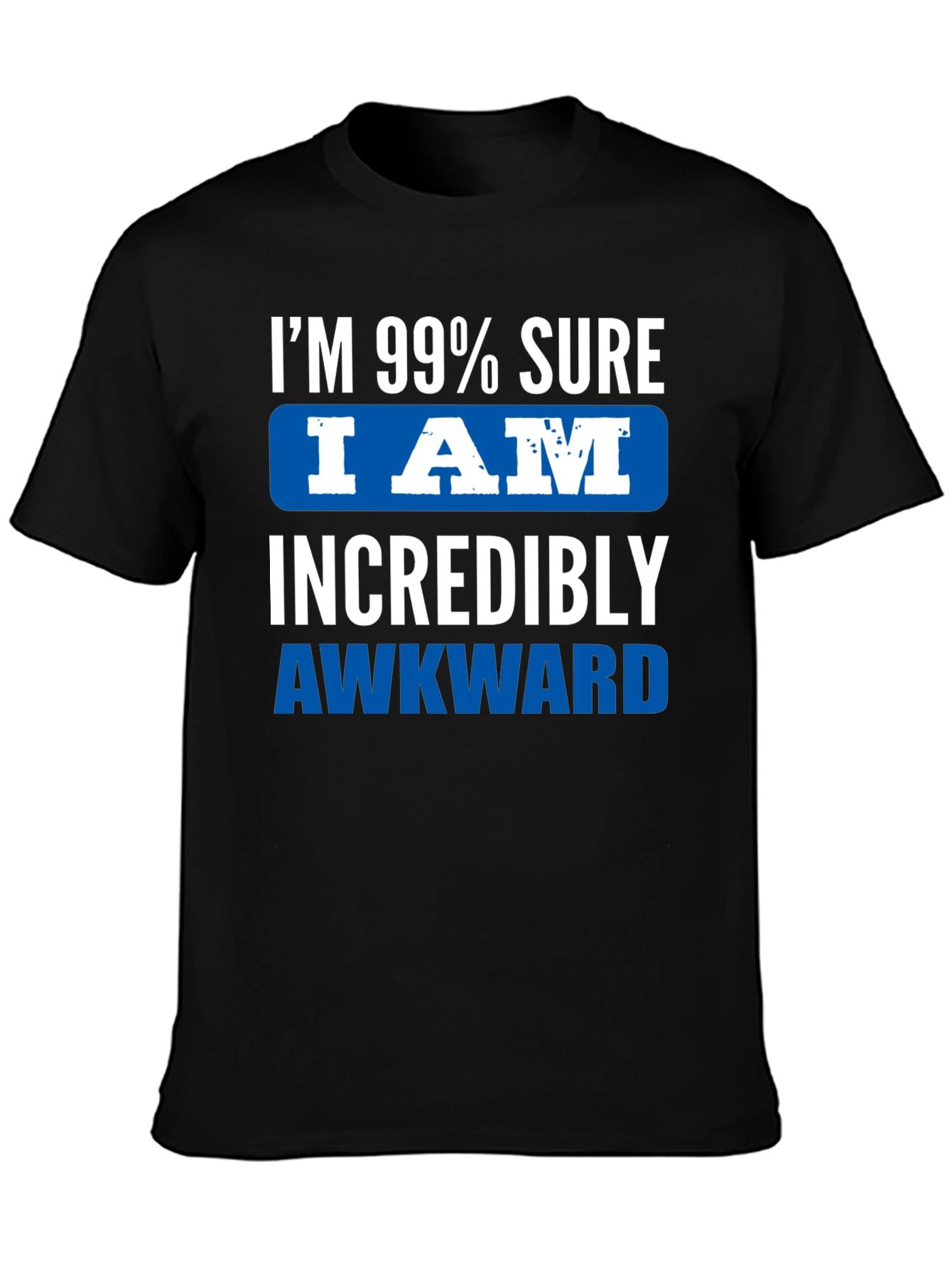 Black Awkward T-Shirt: Funny Graphic Tee for Introverts view 3