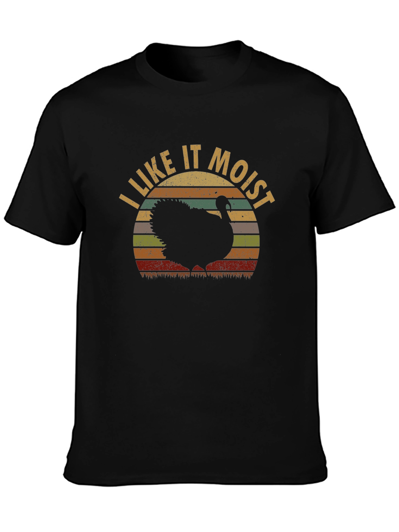 Black I Like it Moist Turkey T-Shirt view 3