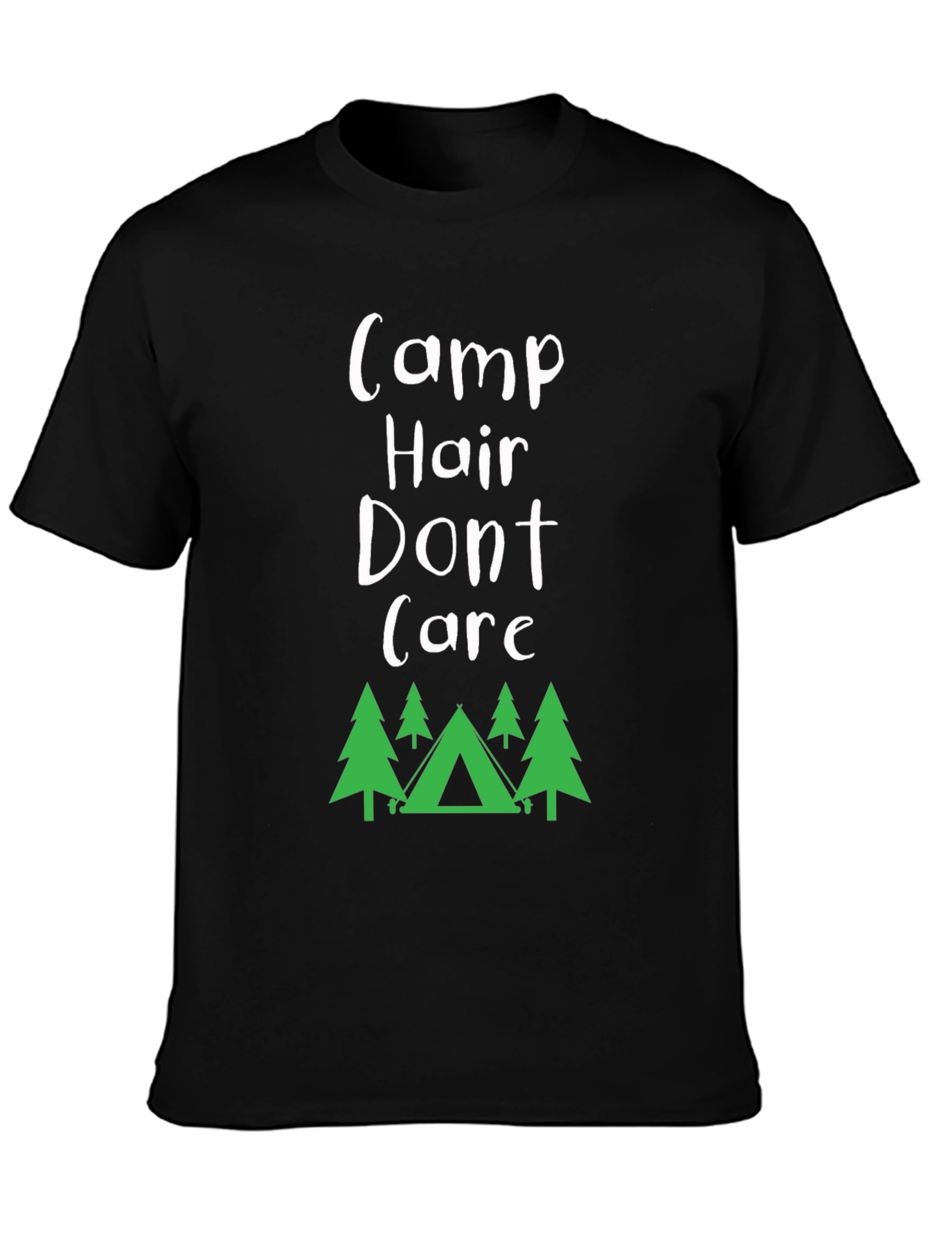 Black Camp Hair Don't Care T-Shirt view 3