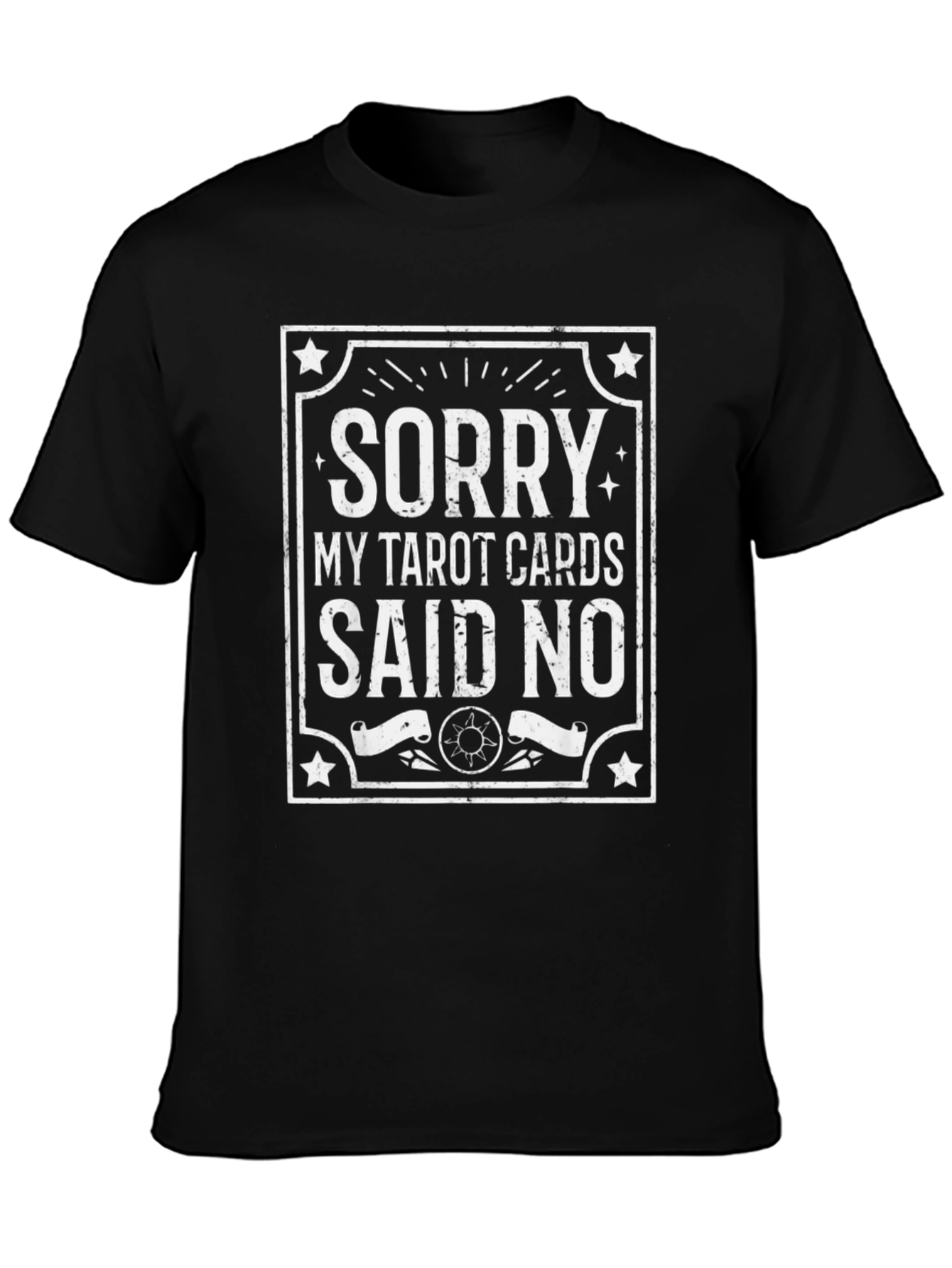 Black Tarot Card Humor T-Shirt view 3