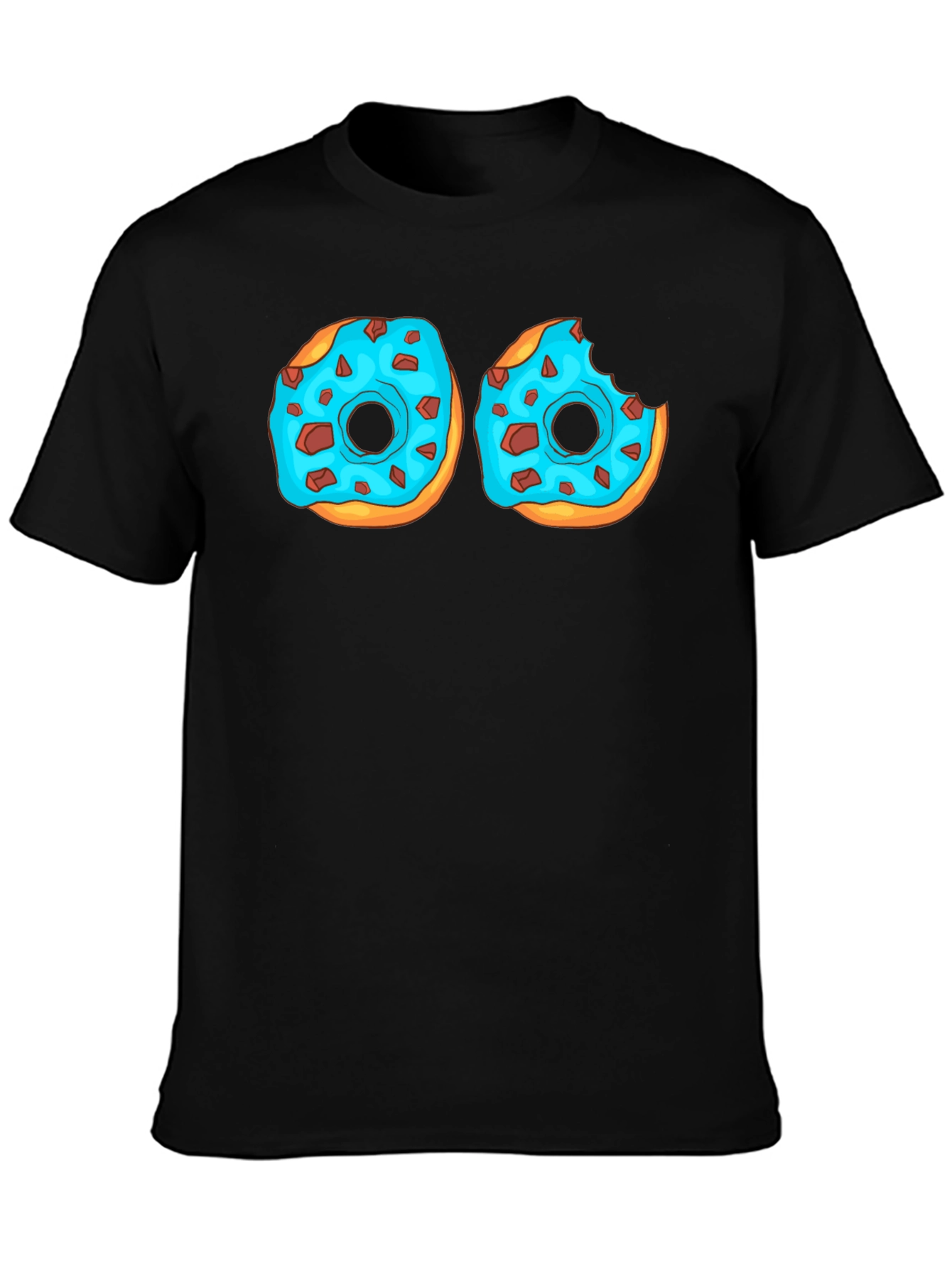 Black Donut T-Shirt: Funny Graphic Tee for Food Lovers view 3