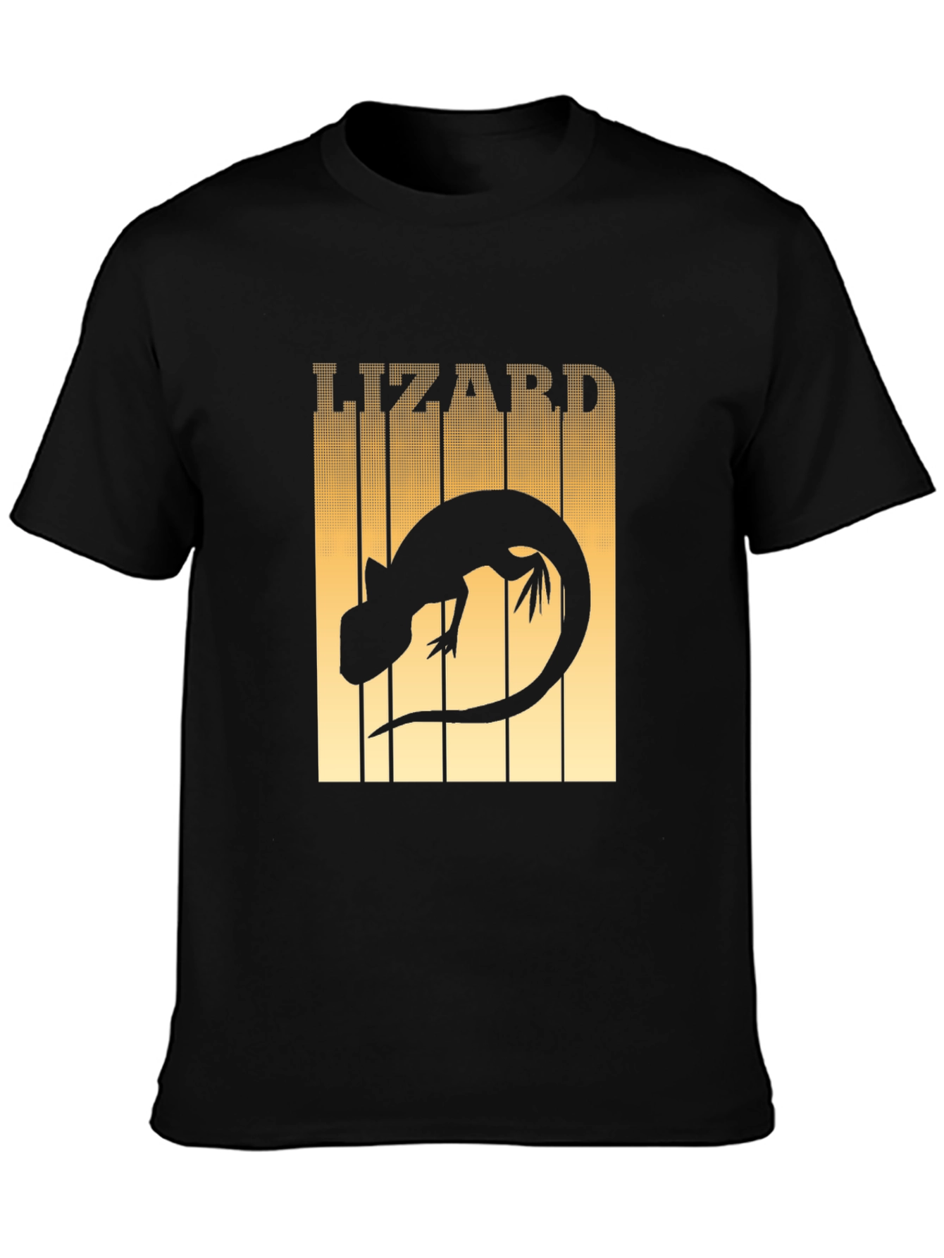 Black Lizard Graphic T-Shirt - Reptile Lover Tee view 3