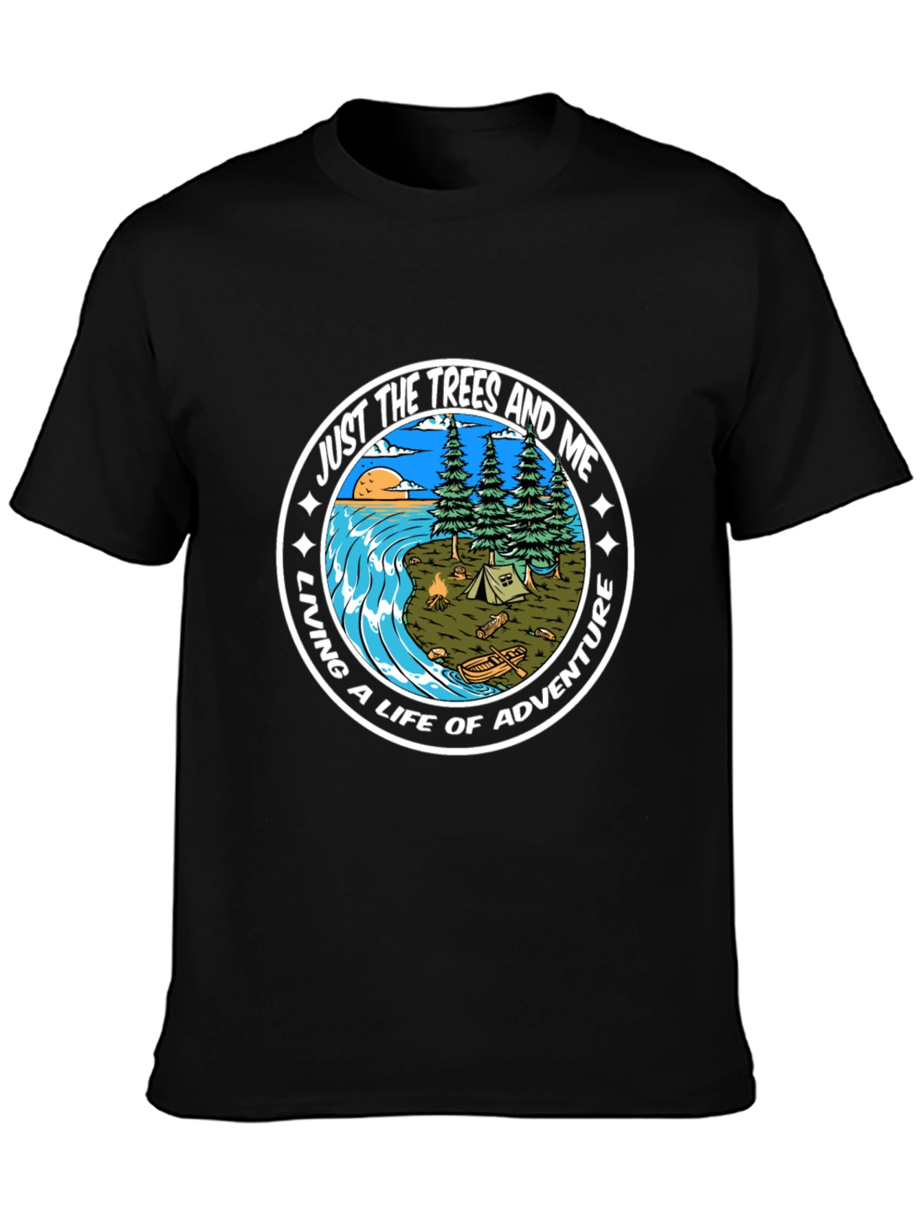 Black Adventure Awaits Graphic Tee view 3