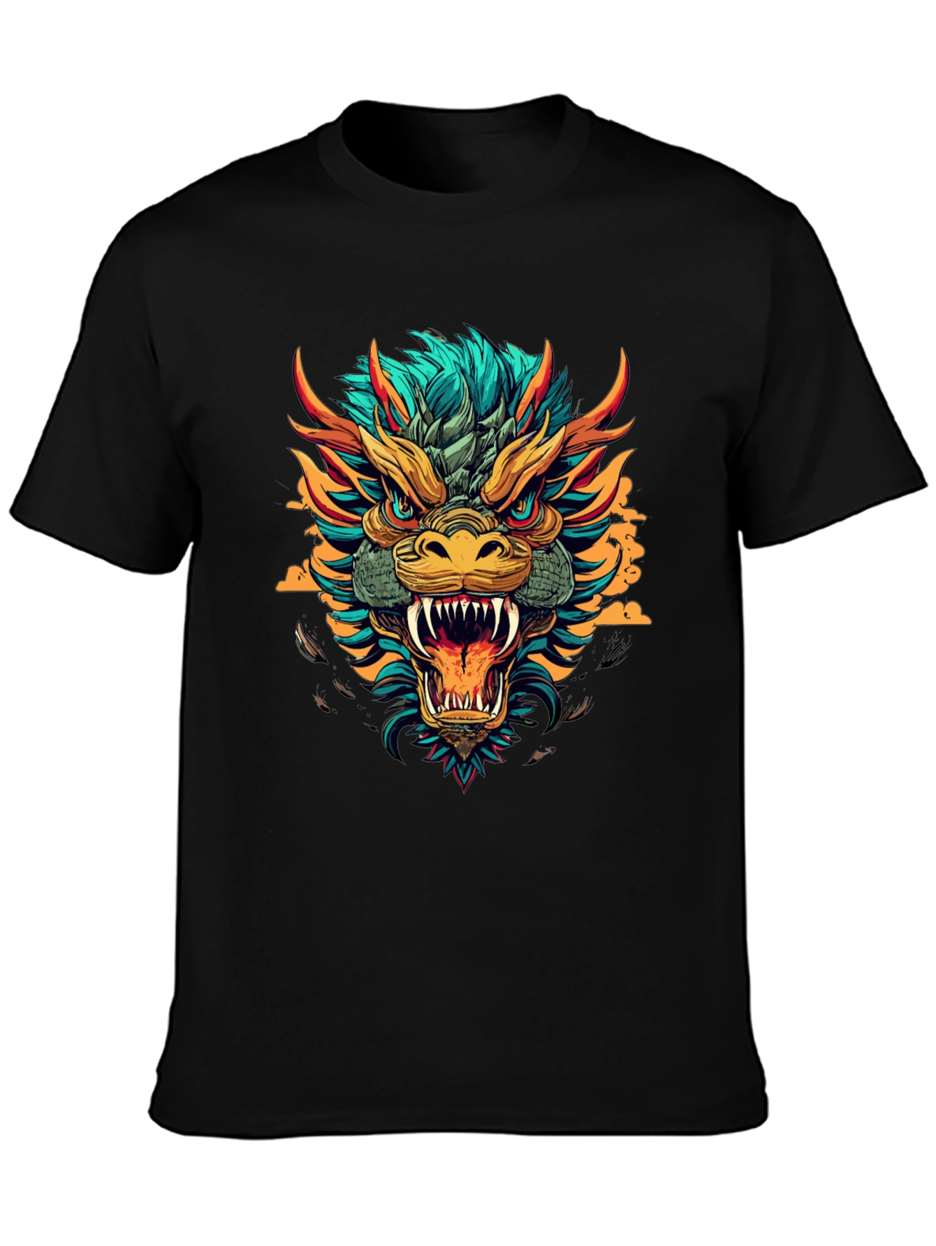 Black Dragon Graphic Black T-Shirt view 3