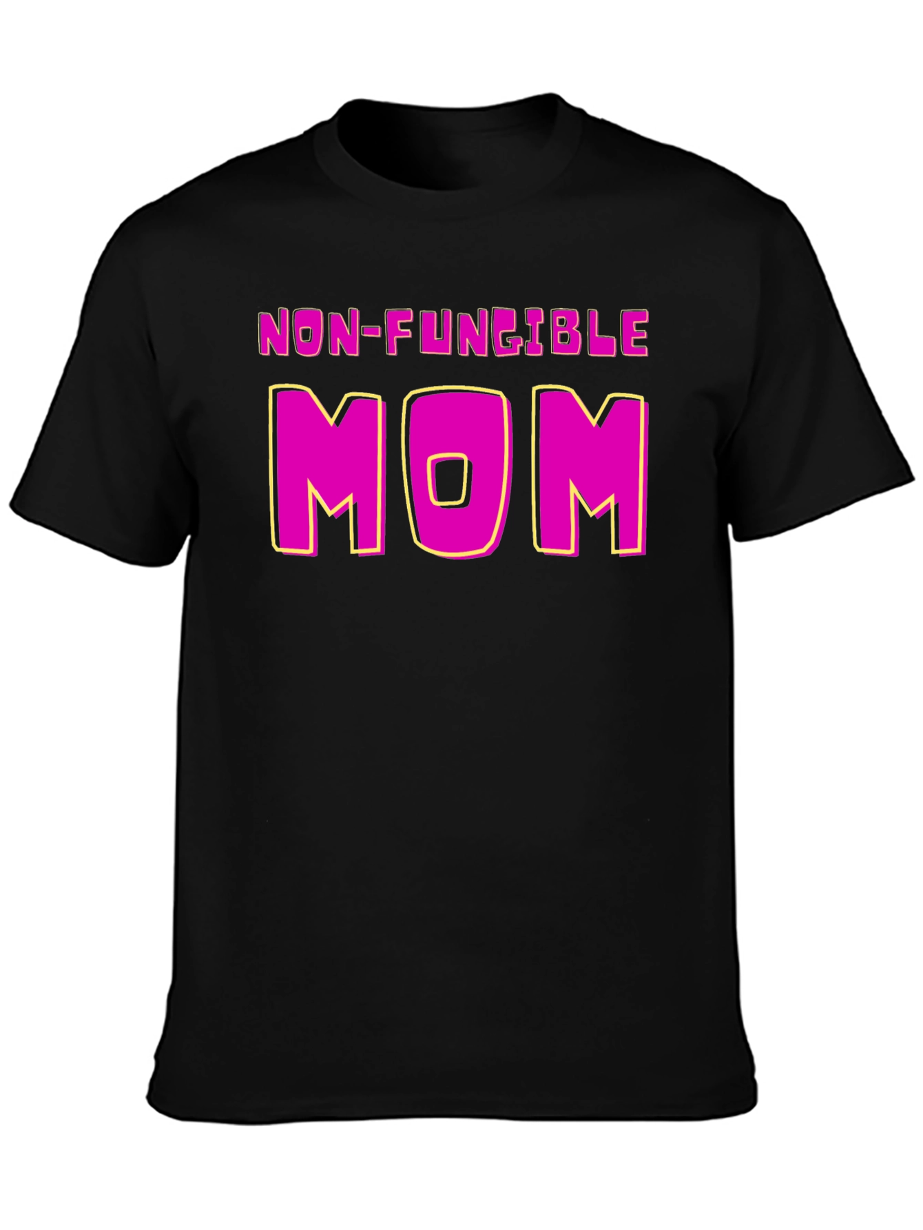 Black Non-Fungible Mom Funny T-Shirt view 3
