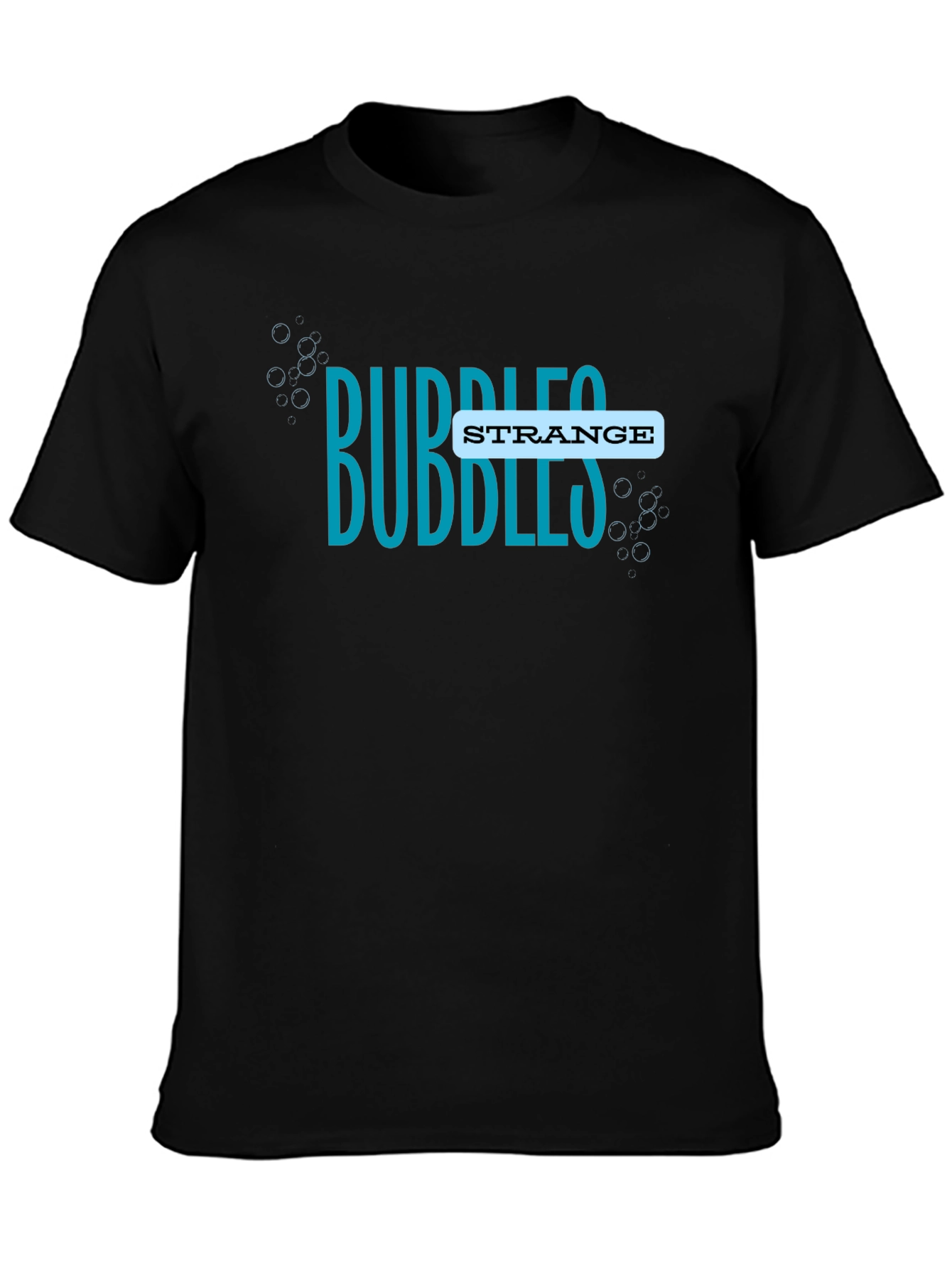 Black Bubbles Strange T-Shirt - Unique Design view 3