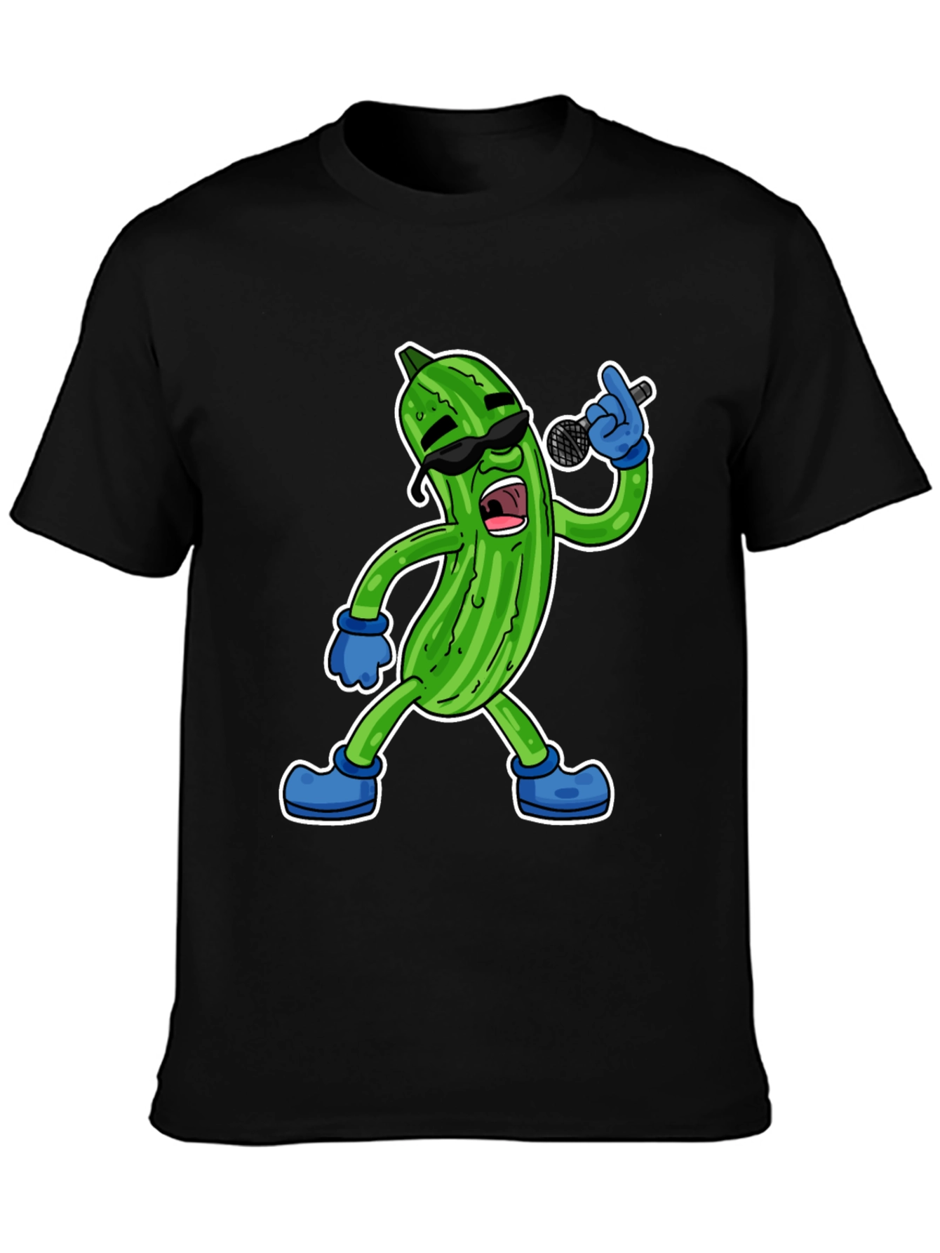 Black Singing Pickle Graphic Tee view 3