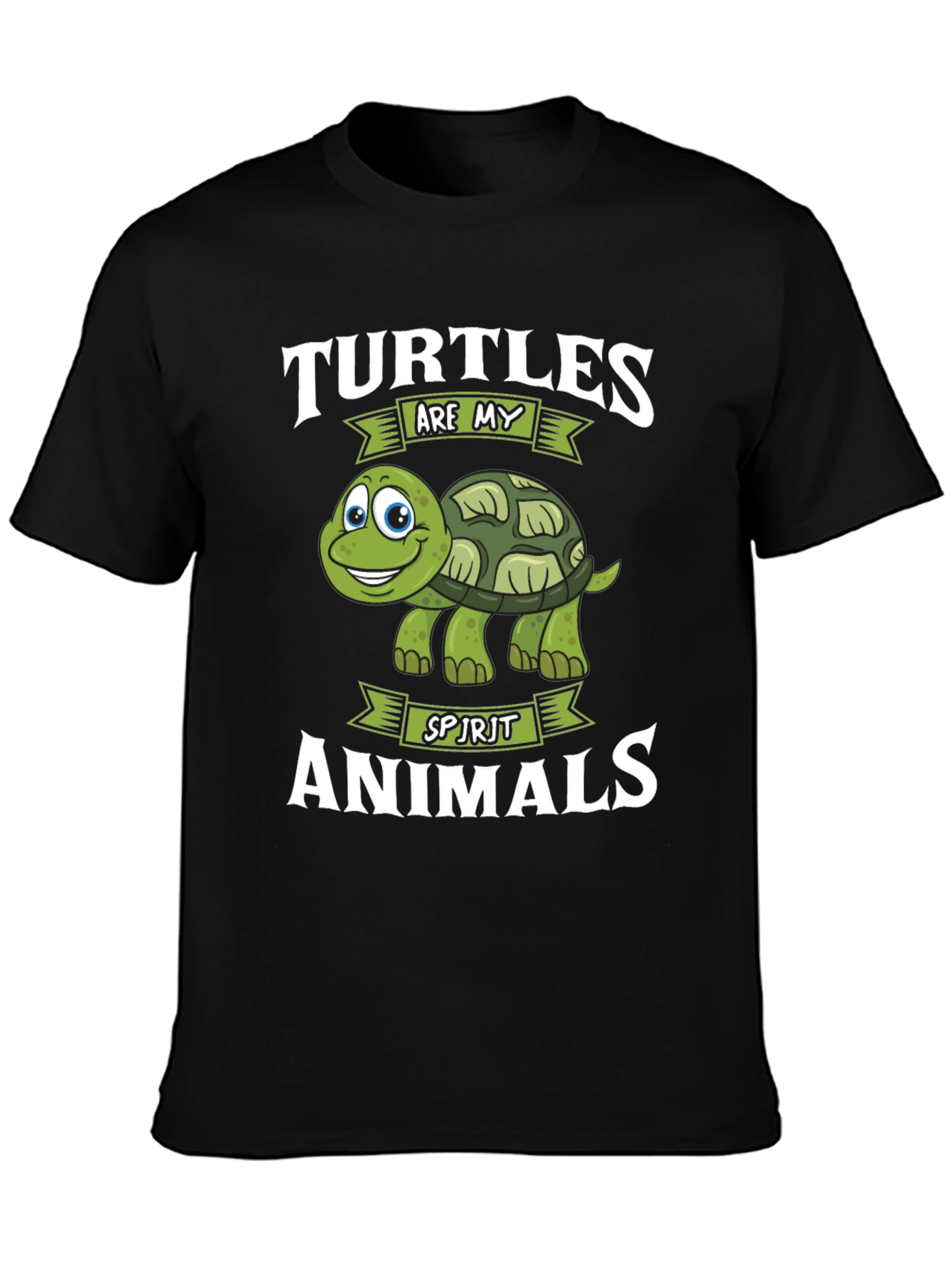 Black Turtles Are My Spirit Animals Graphic Tee view 3