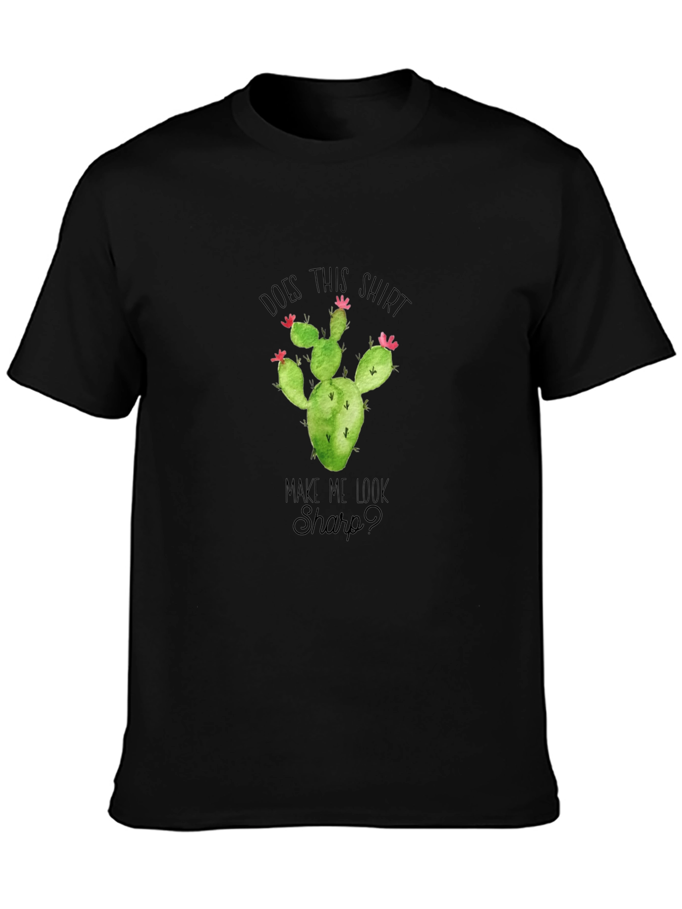 Black Cactus Graphic Tee - Does This Shirt Make Me Look Sharp? view 3
