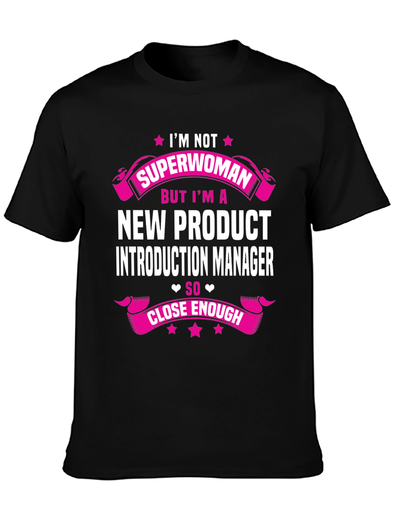 Black New Product Introduction Manager T-Shirt view 3