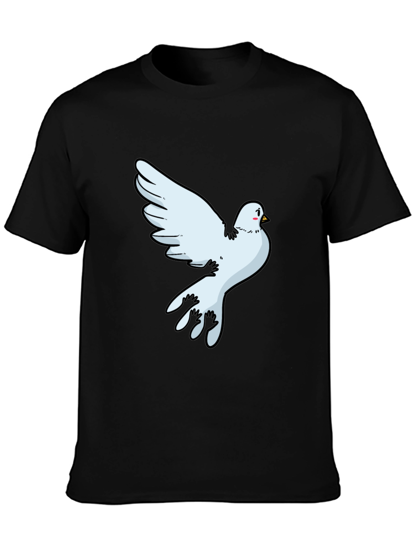 Black Dove Graphic Black T-Shirt - Soft Cotton Blend view 3