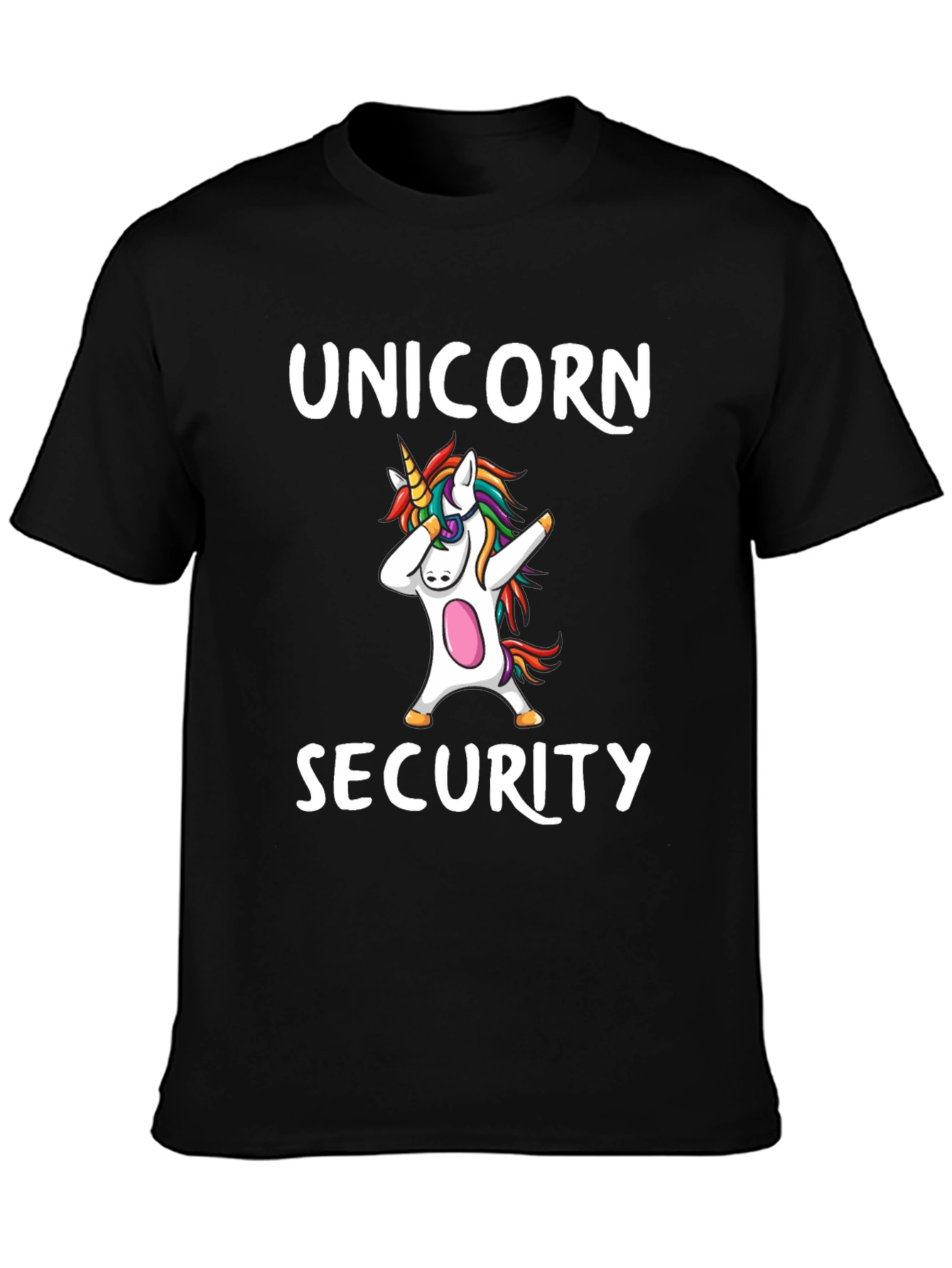 Black Unicorn Security T-Shirt - Dabbing Unicorn view 3