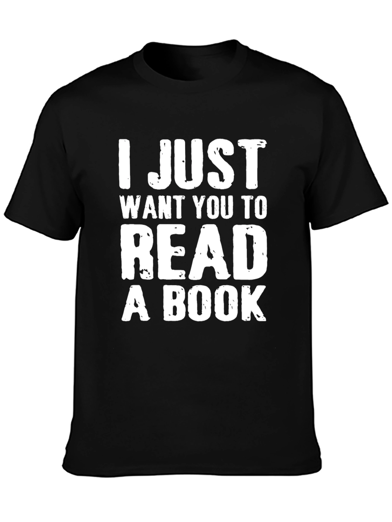 Black I Just Want You to Read a Book T-Shirt view 3
