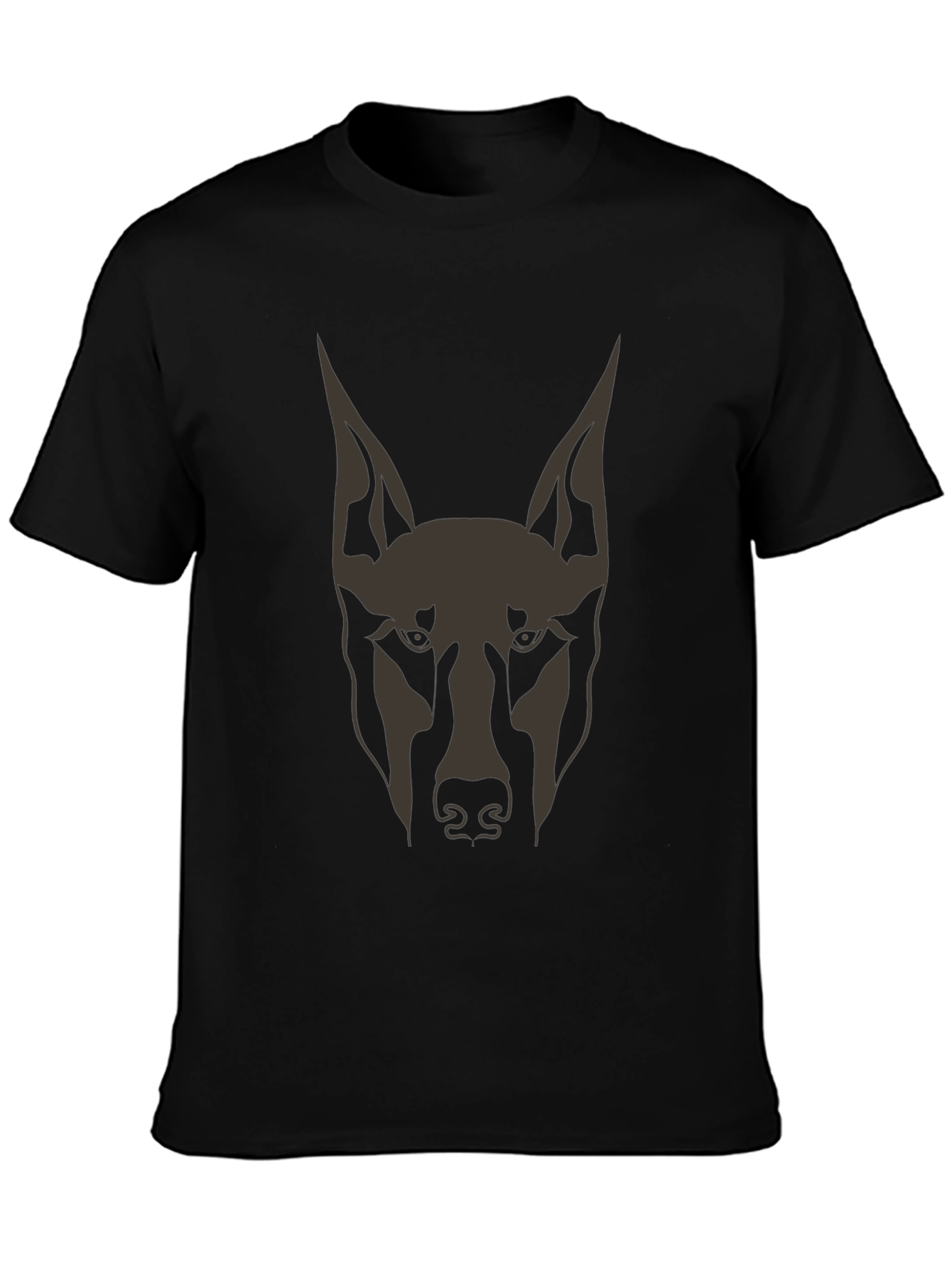 Black Doberman Dog Graphic Tee - Men's Black T-Shirt view 3