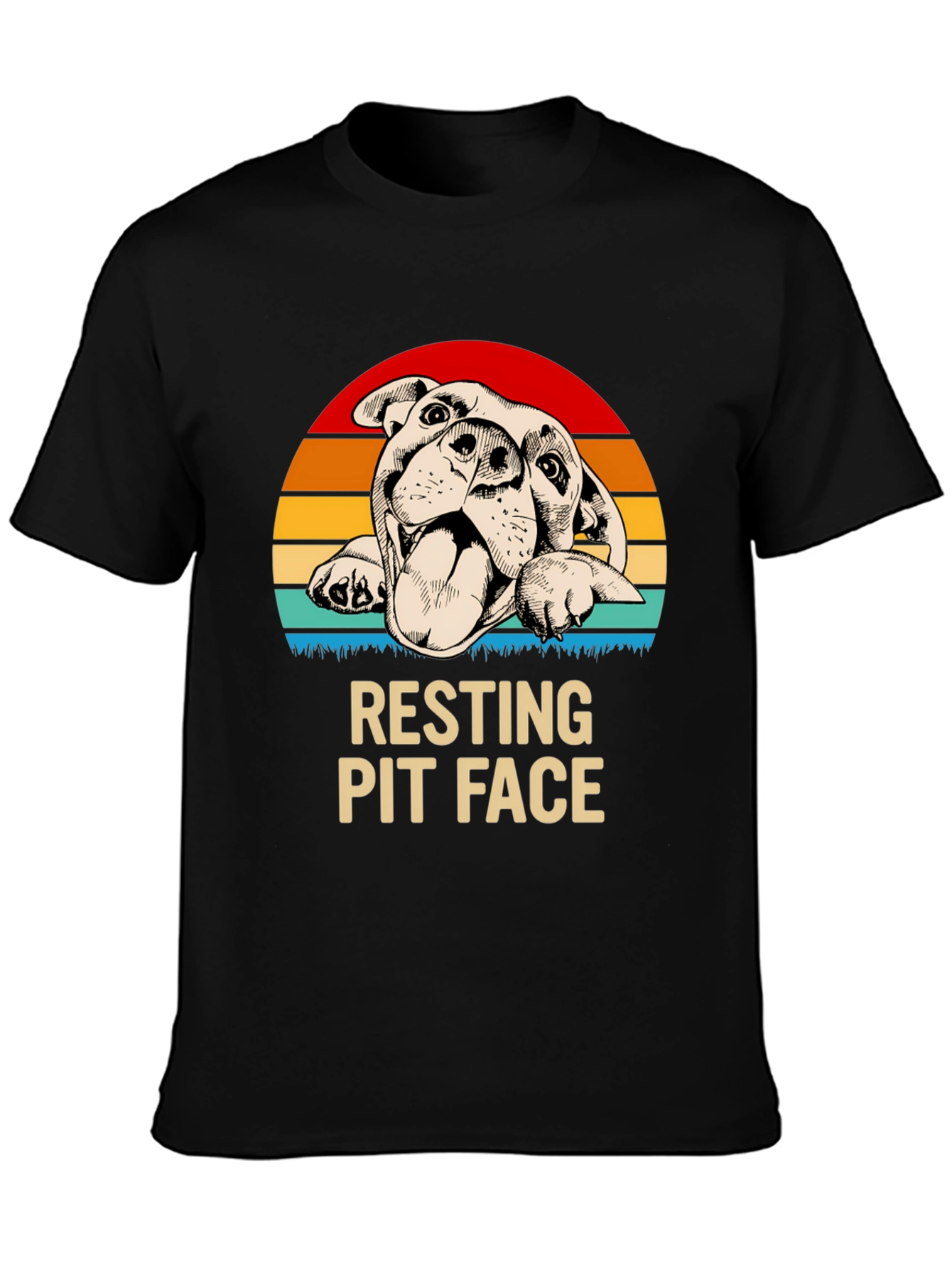 Black Resting Pit Face Graphic Tee - Unisex view 3