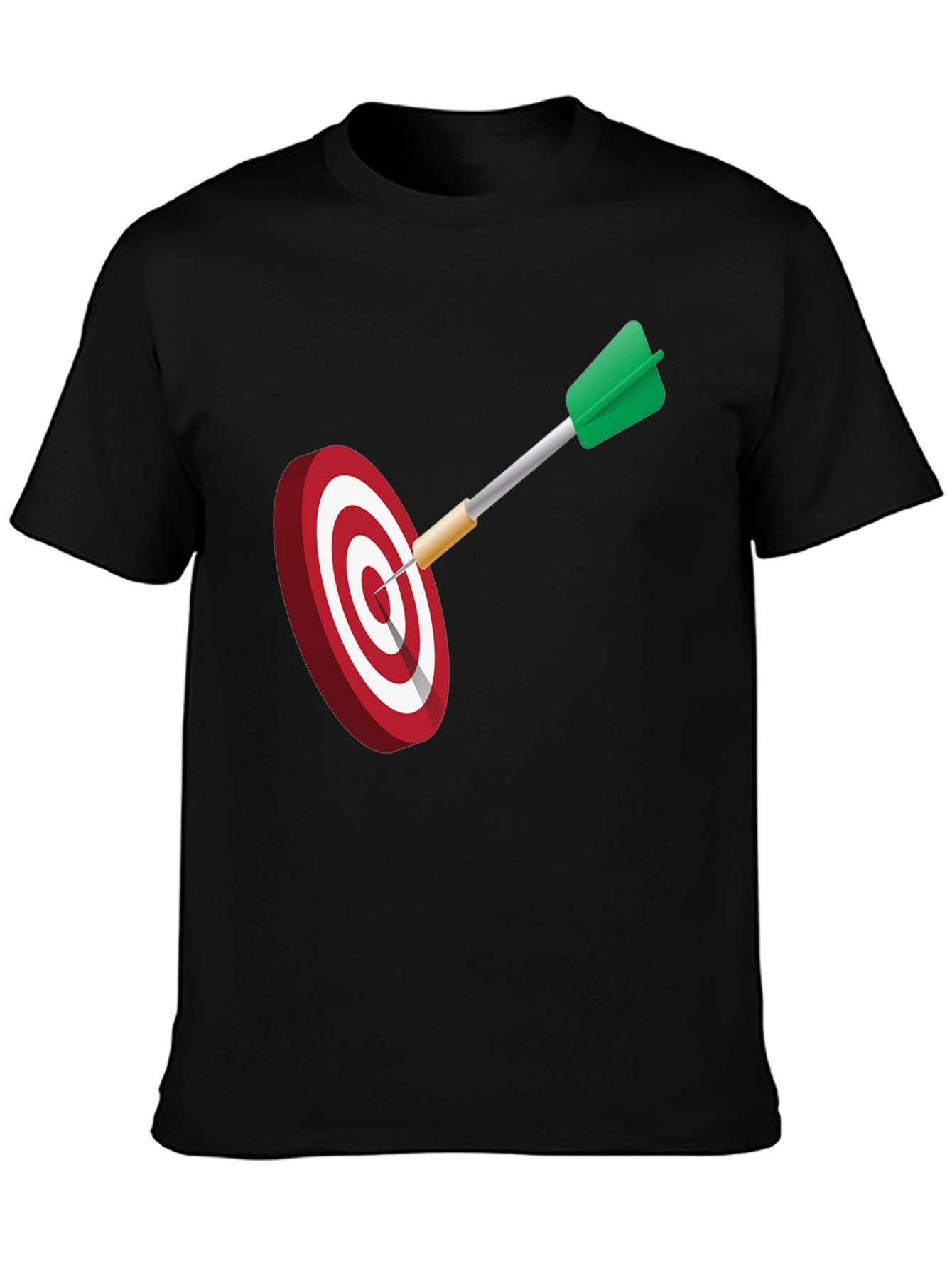 Black Dart Target Graphic Tee - Black Cotton Blend Shirt view 3