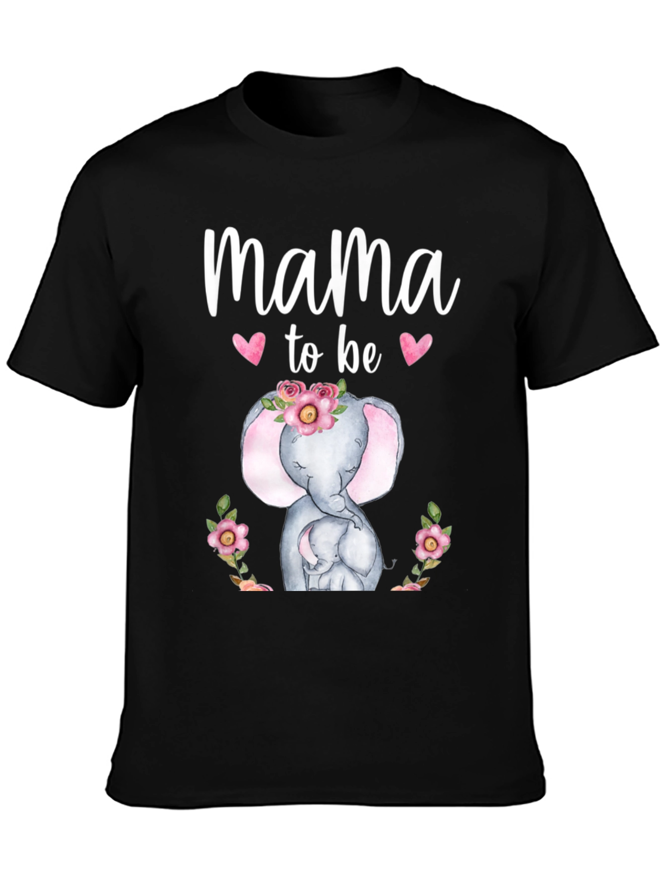 Mama To Be Elephant Graphic T-Shirt - 3