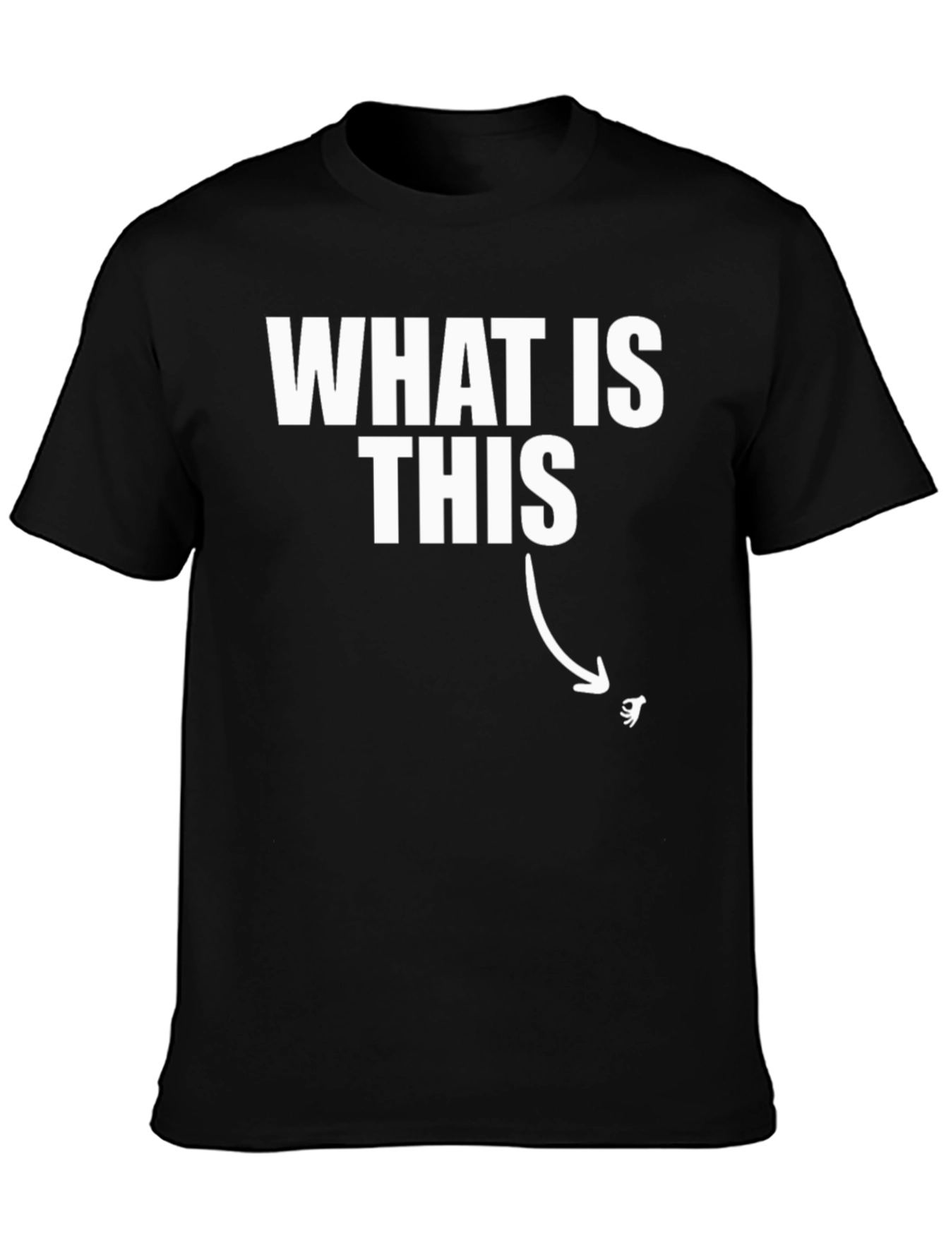 Black What is This? Funny Graphic Tee view 3
