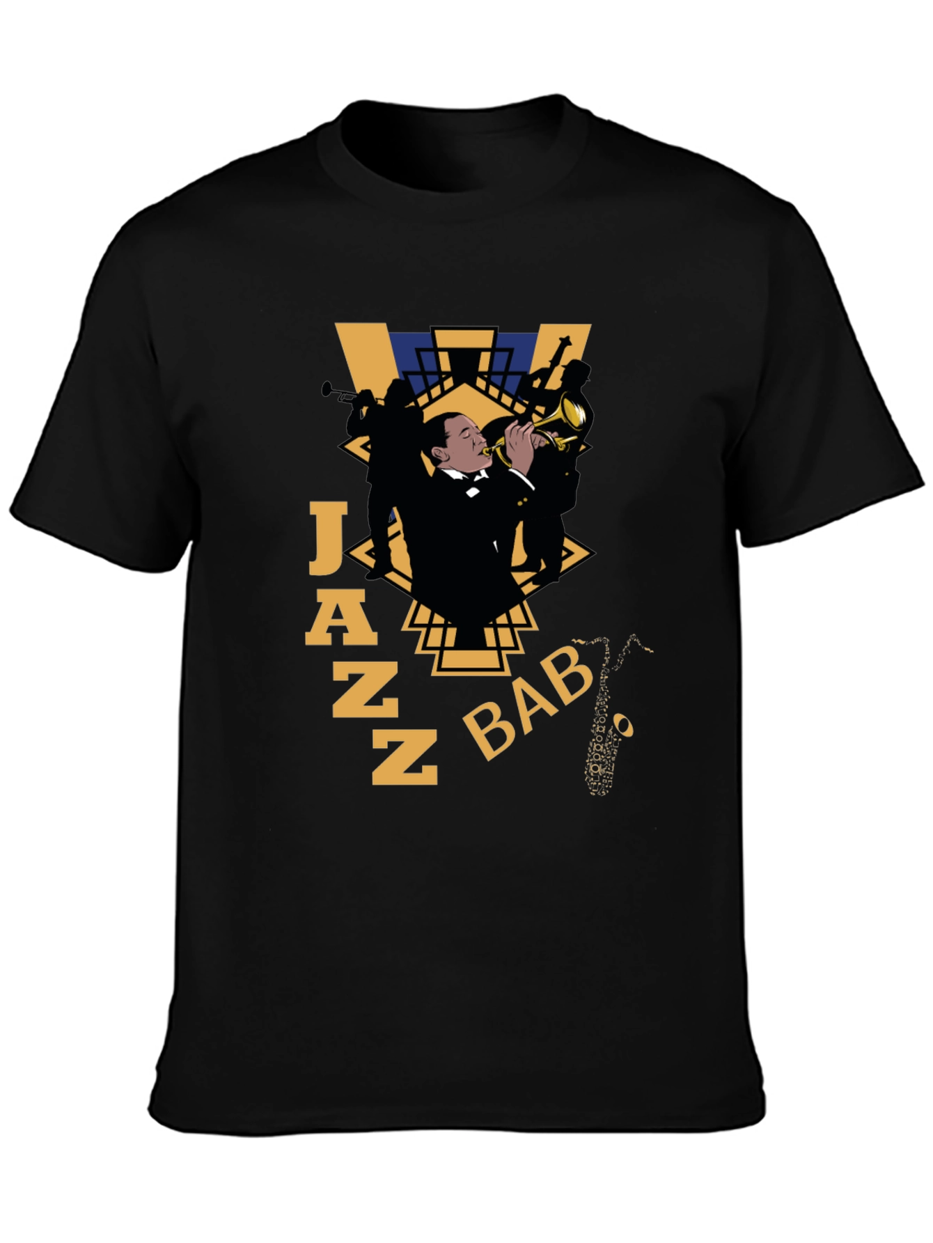 Black Jazz Baby Graphic T-Shirt view 3