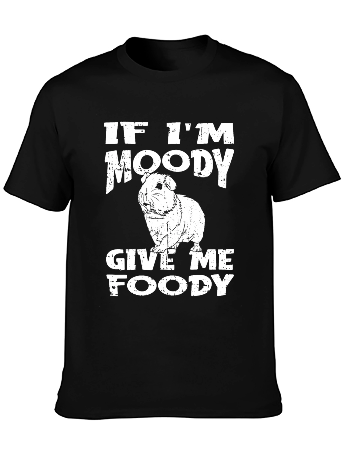 Black Moody Guinea Pig Graphic Tee view 3
