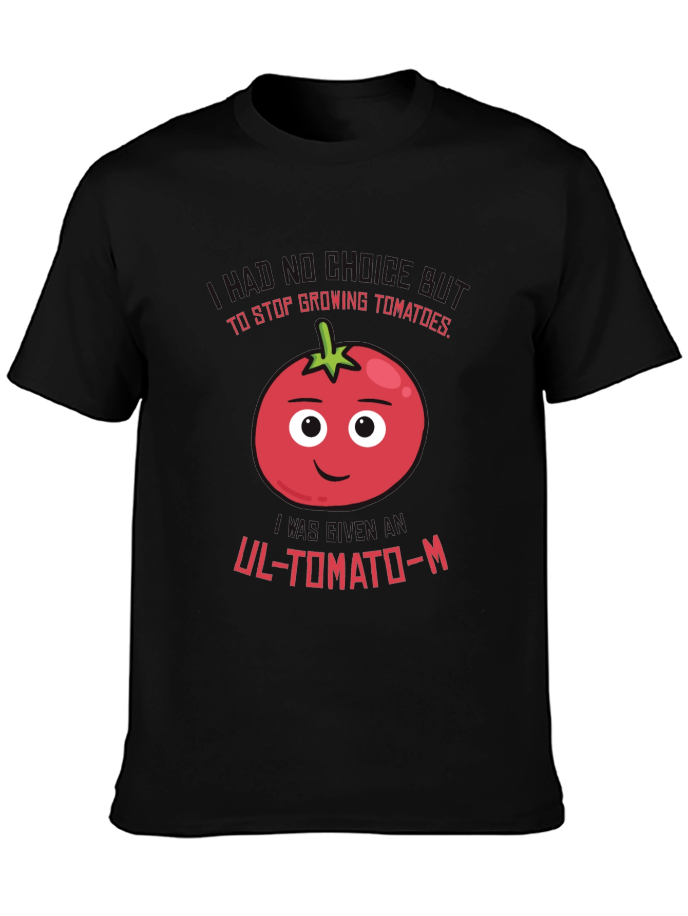 Black Funny Tomato Pun Graphic T-Shirt view 3