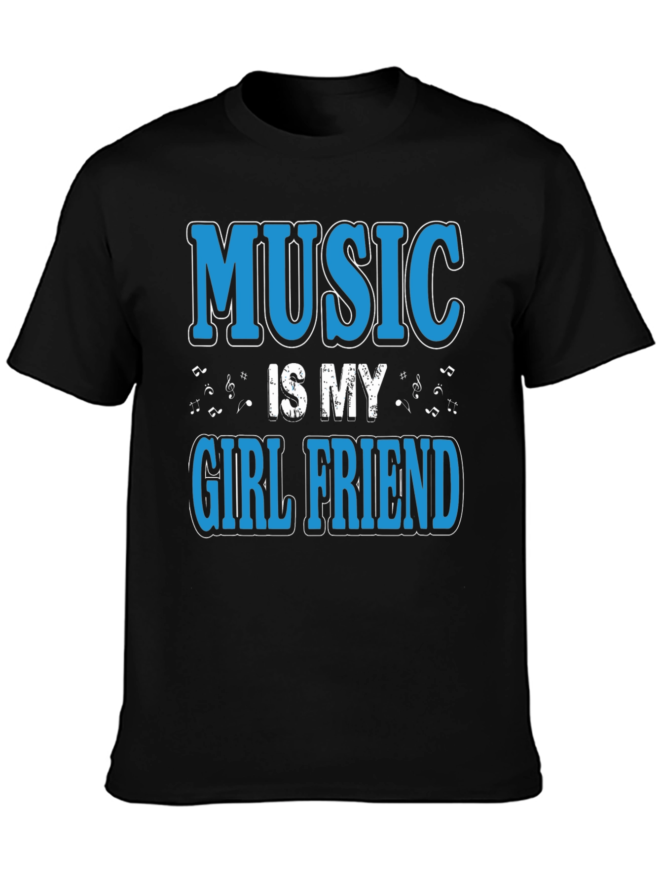 Music is My Girlfriend Black T-Shirt - 3