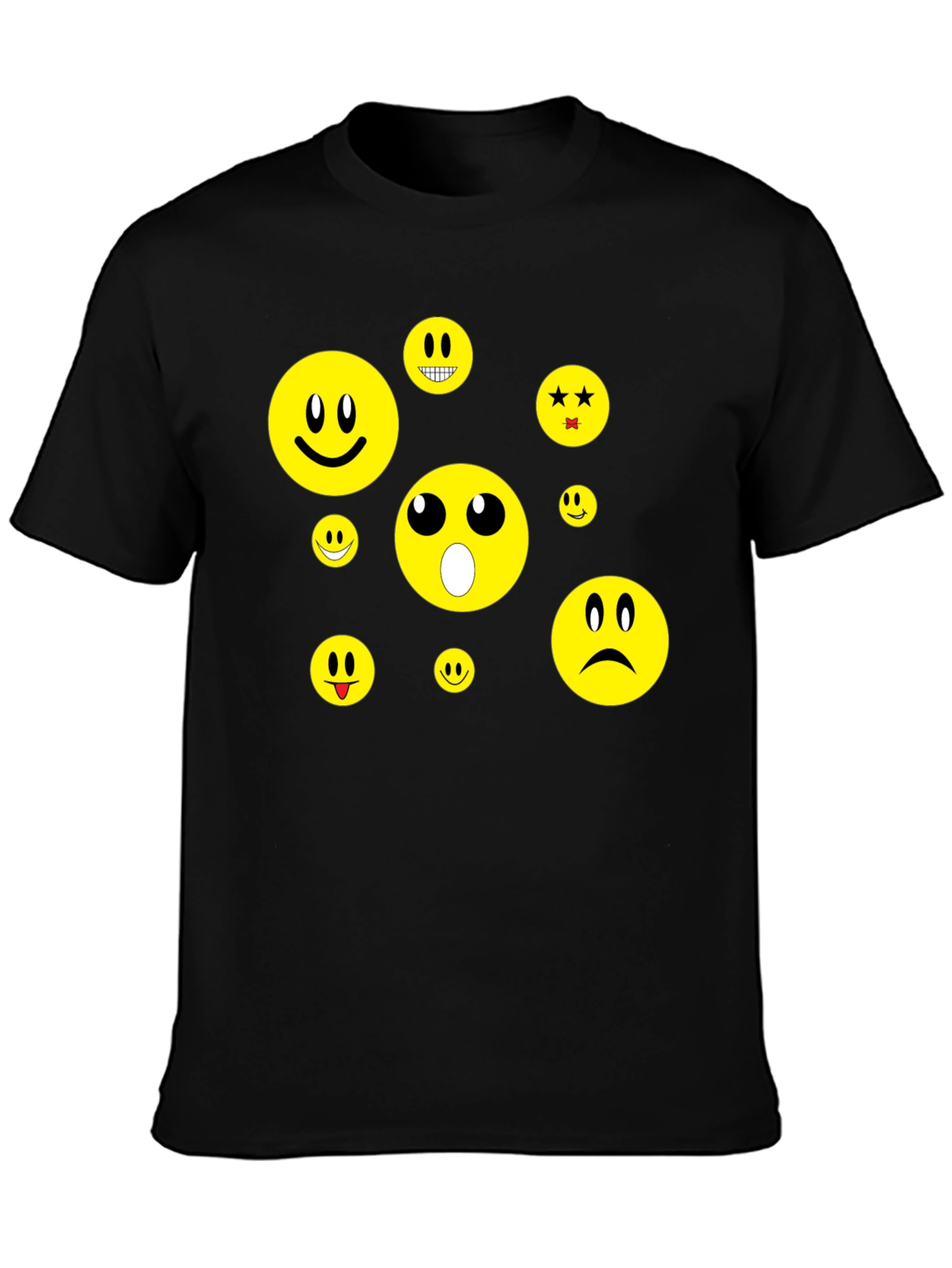 Black Emoji T-Shirt - Express Yourself! view 3
