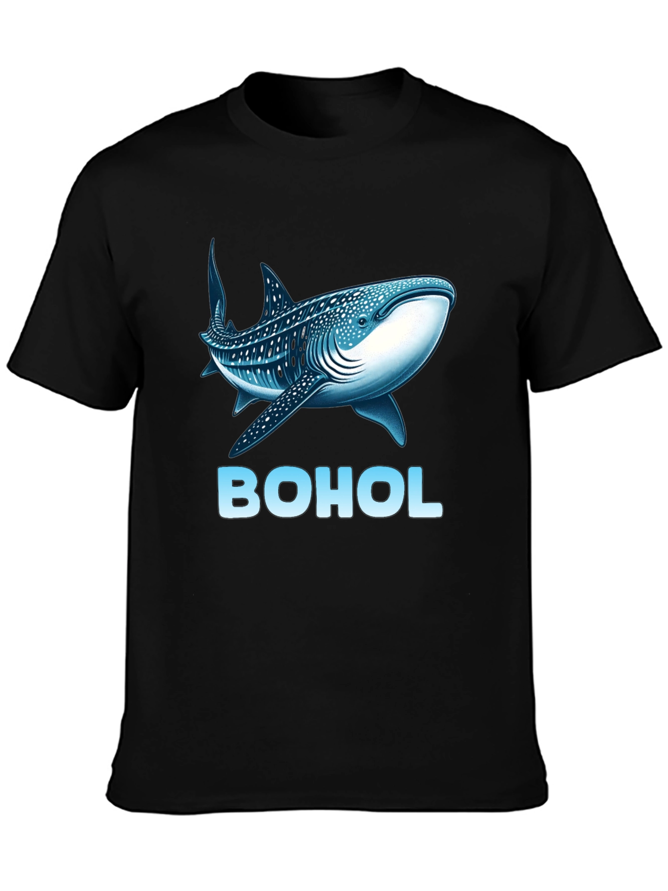Black Bohol Whale Shark Men's Graphic Tee view 3