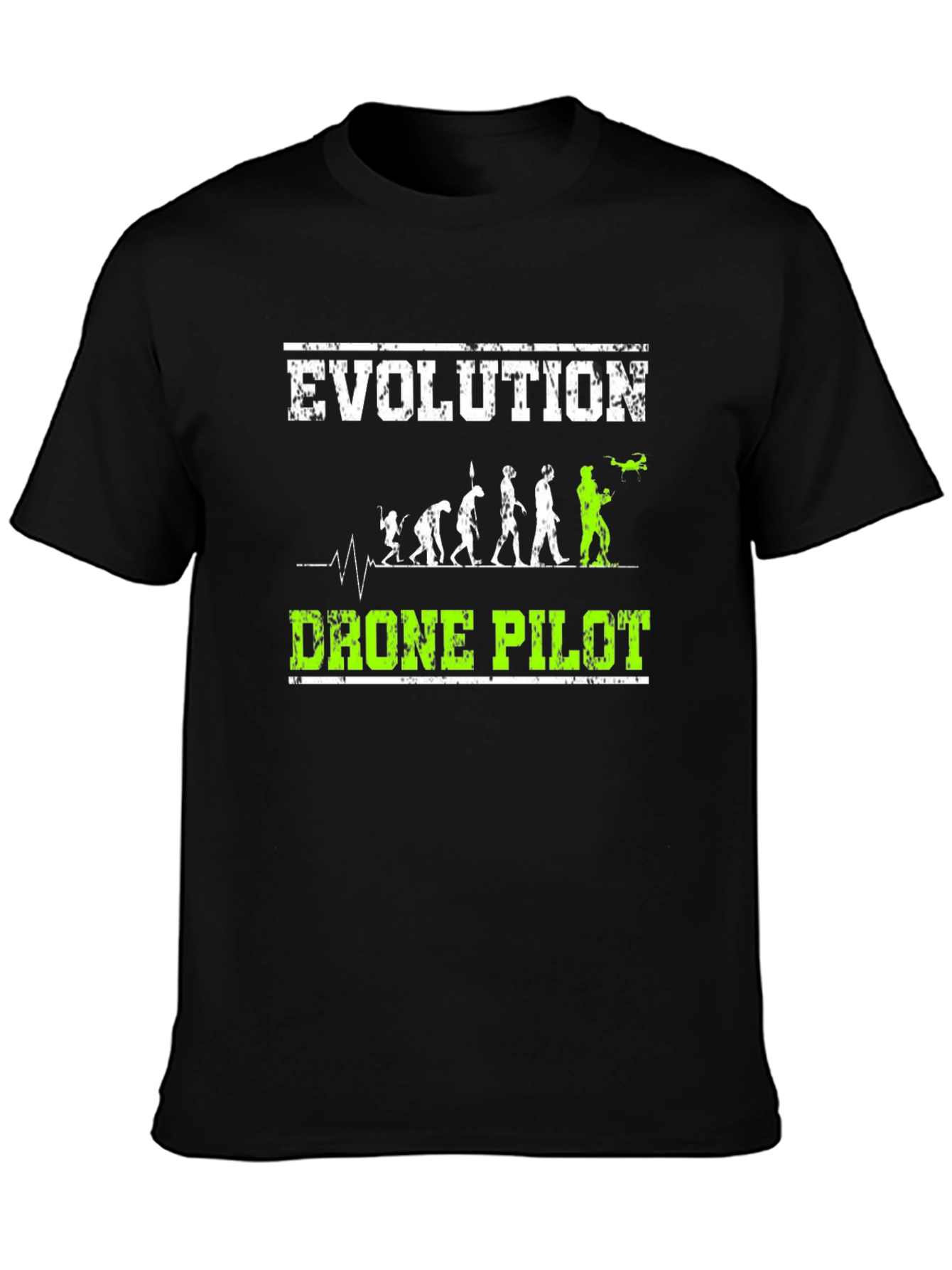 Black Evolution Drone Pilot Black T-Shirt view 3