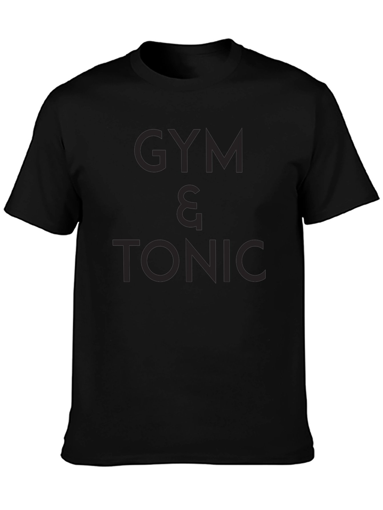 Black Gym & Tonic Graphic Tee - Black Casual Shirt view 3