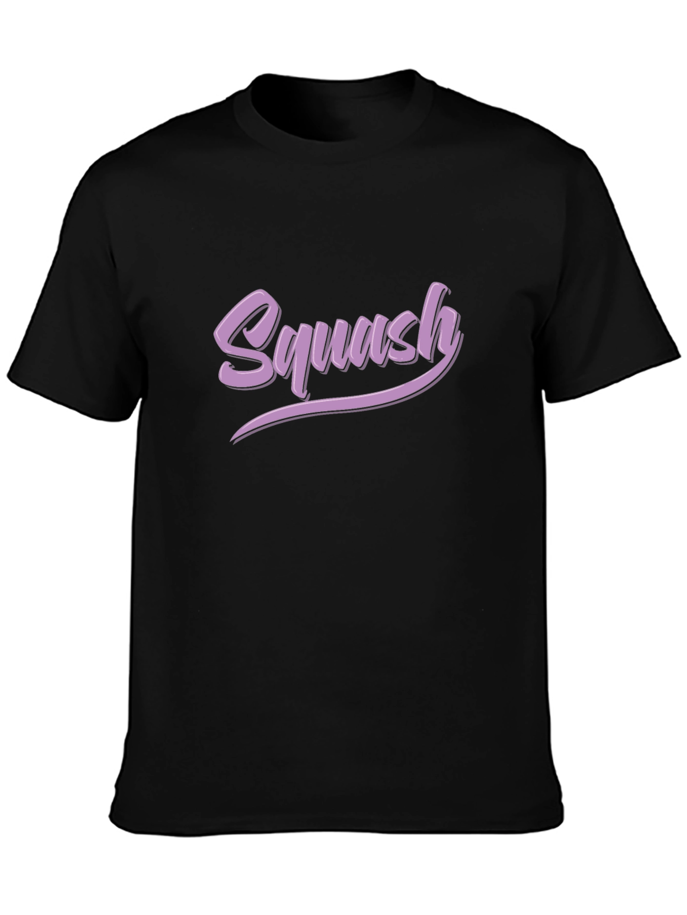Black Squash Text Black T-Shirt view 3