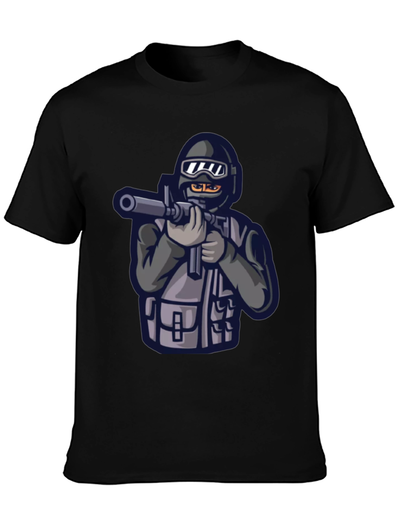 Black Tactical Gamer T-Shirt - Black view 3