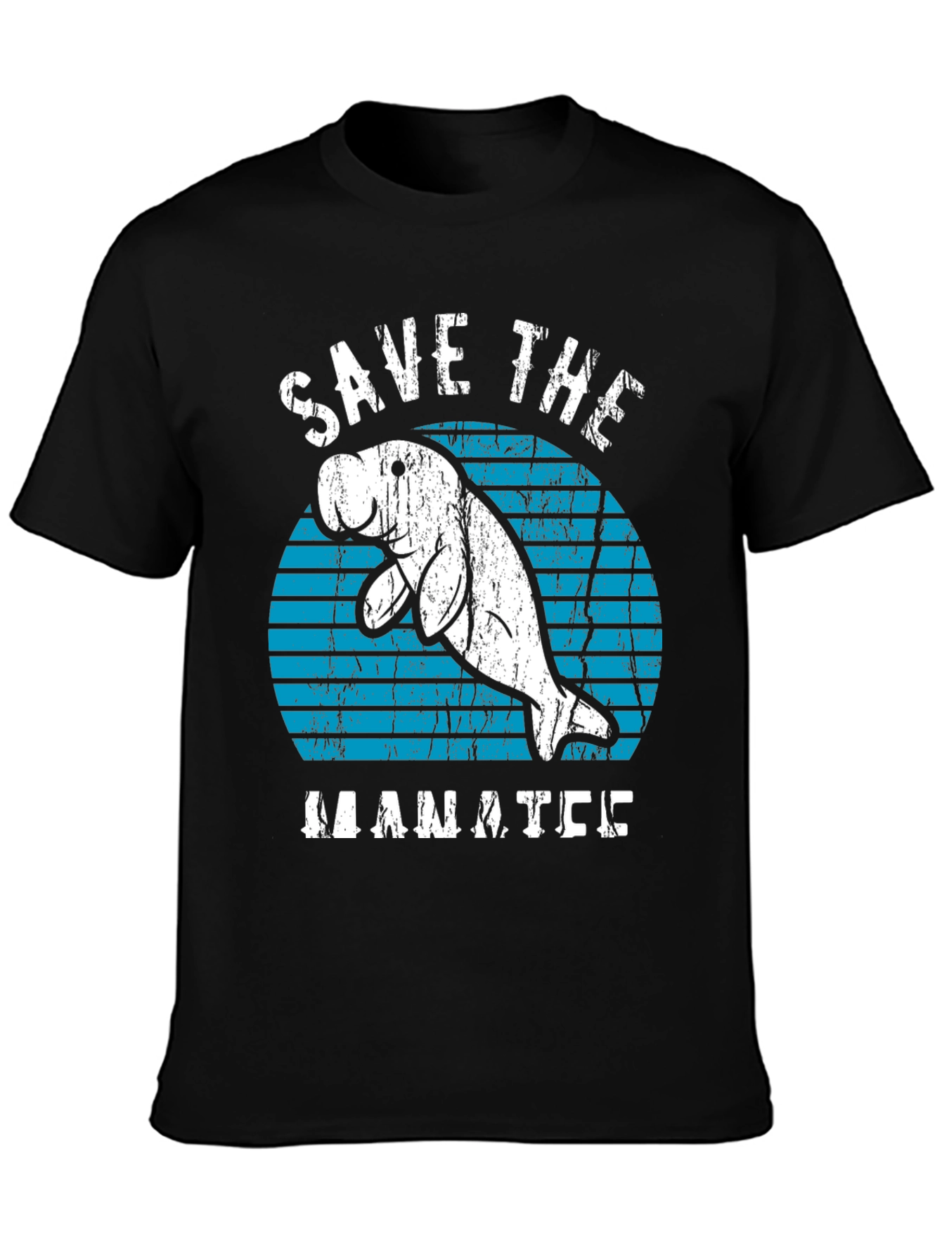 Black Save the Manatee T-Shirt view 3