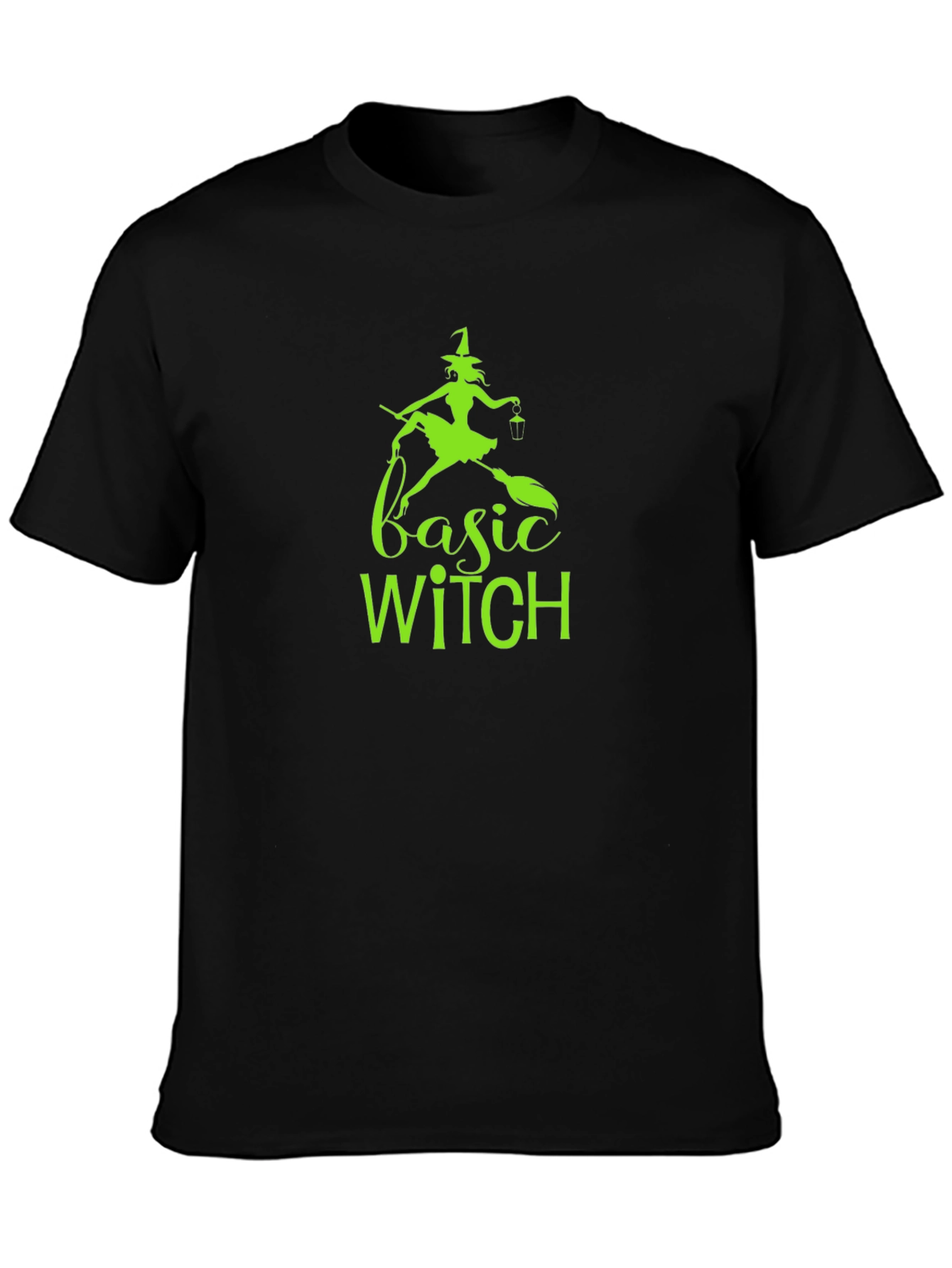 Black Basic Witch Graphic Tee - Halloween Shirt view 3